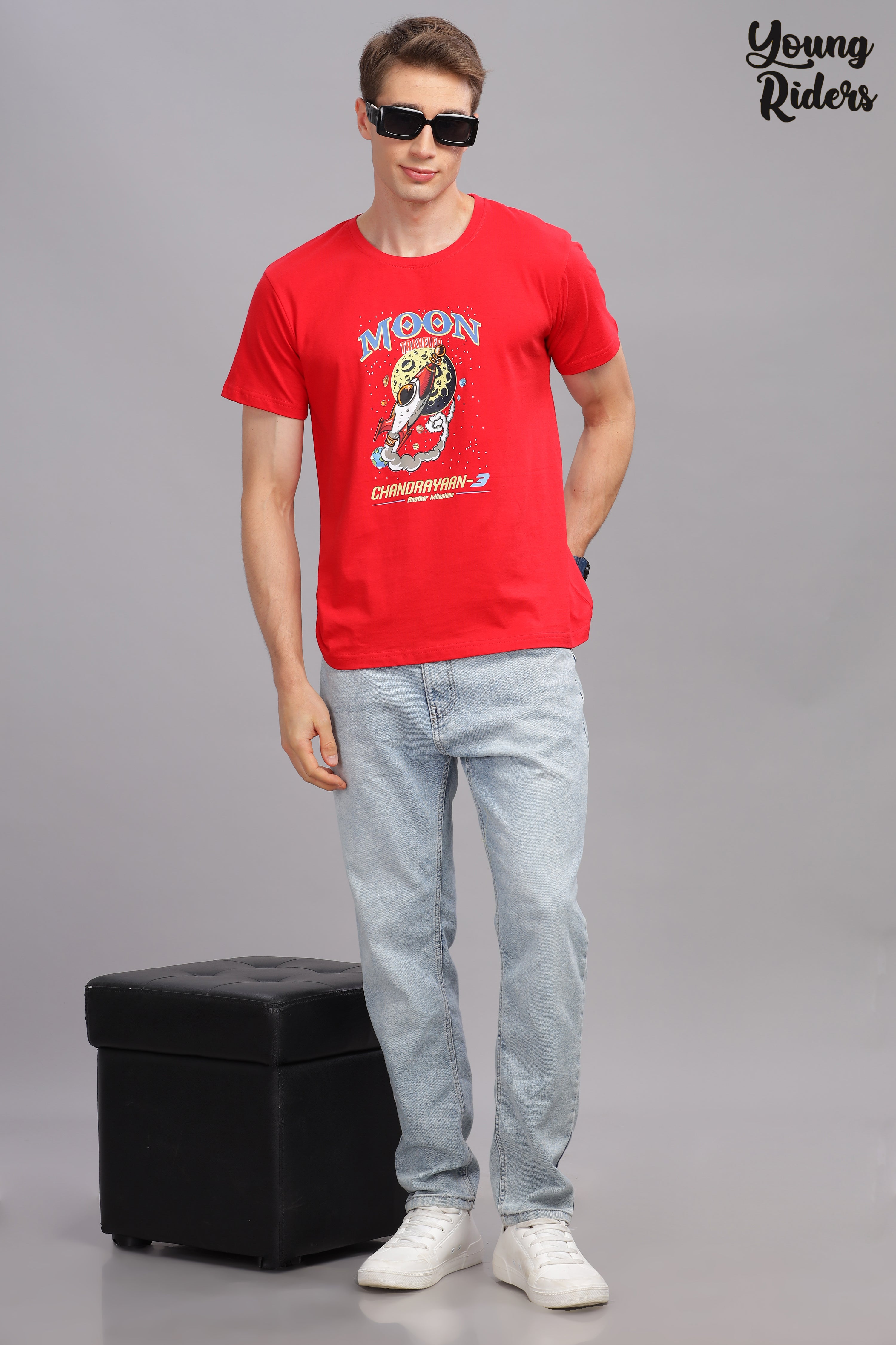 Red - Chandrayaan Printed T-shirt