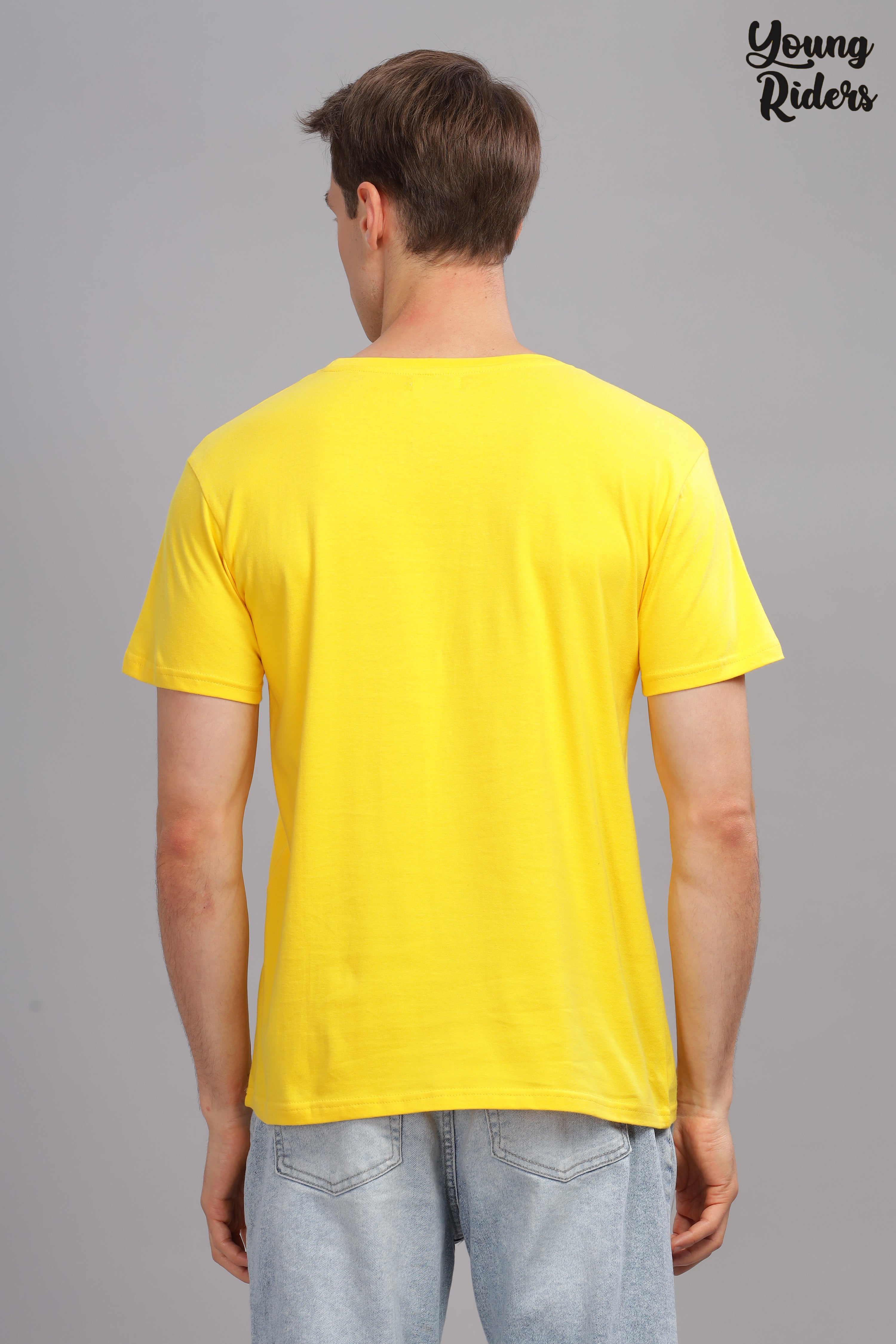 Yellow Plain Regular T-Shirt