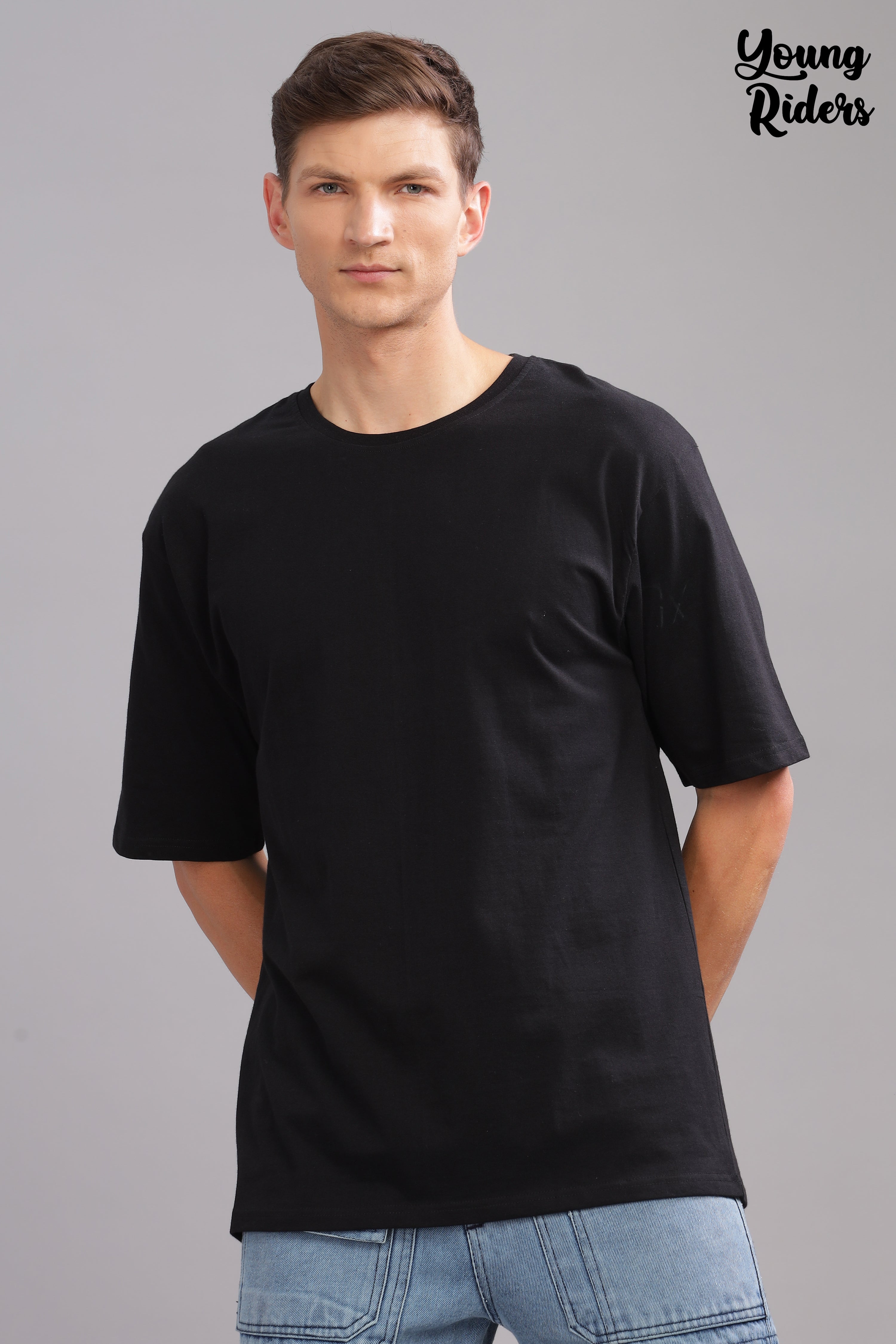 Black Plain Oversized T-Shirt