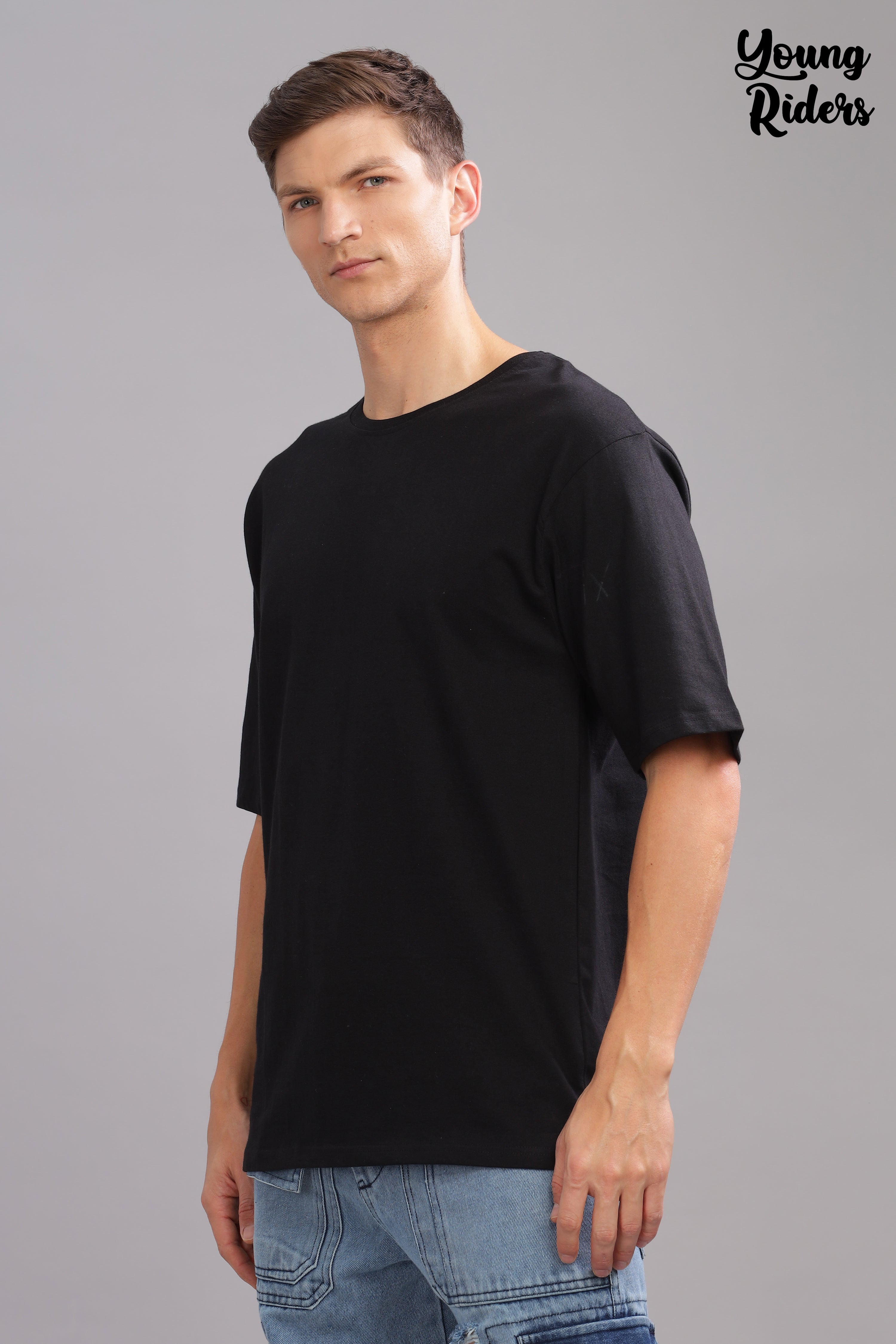 Black Plain Oversized T-Shirt