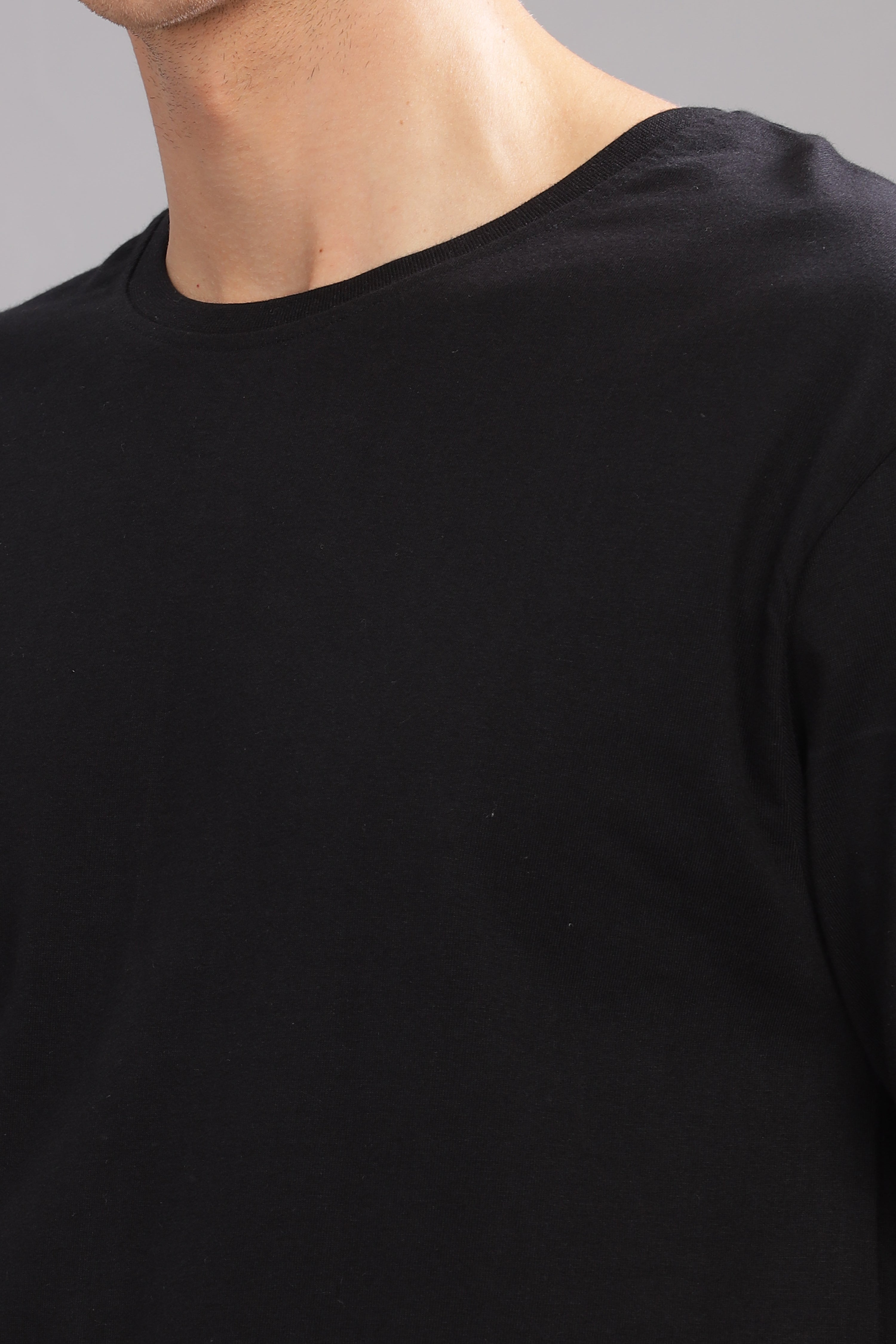 Black Plain Oversized T-Shirt