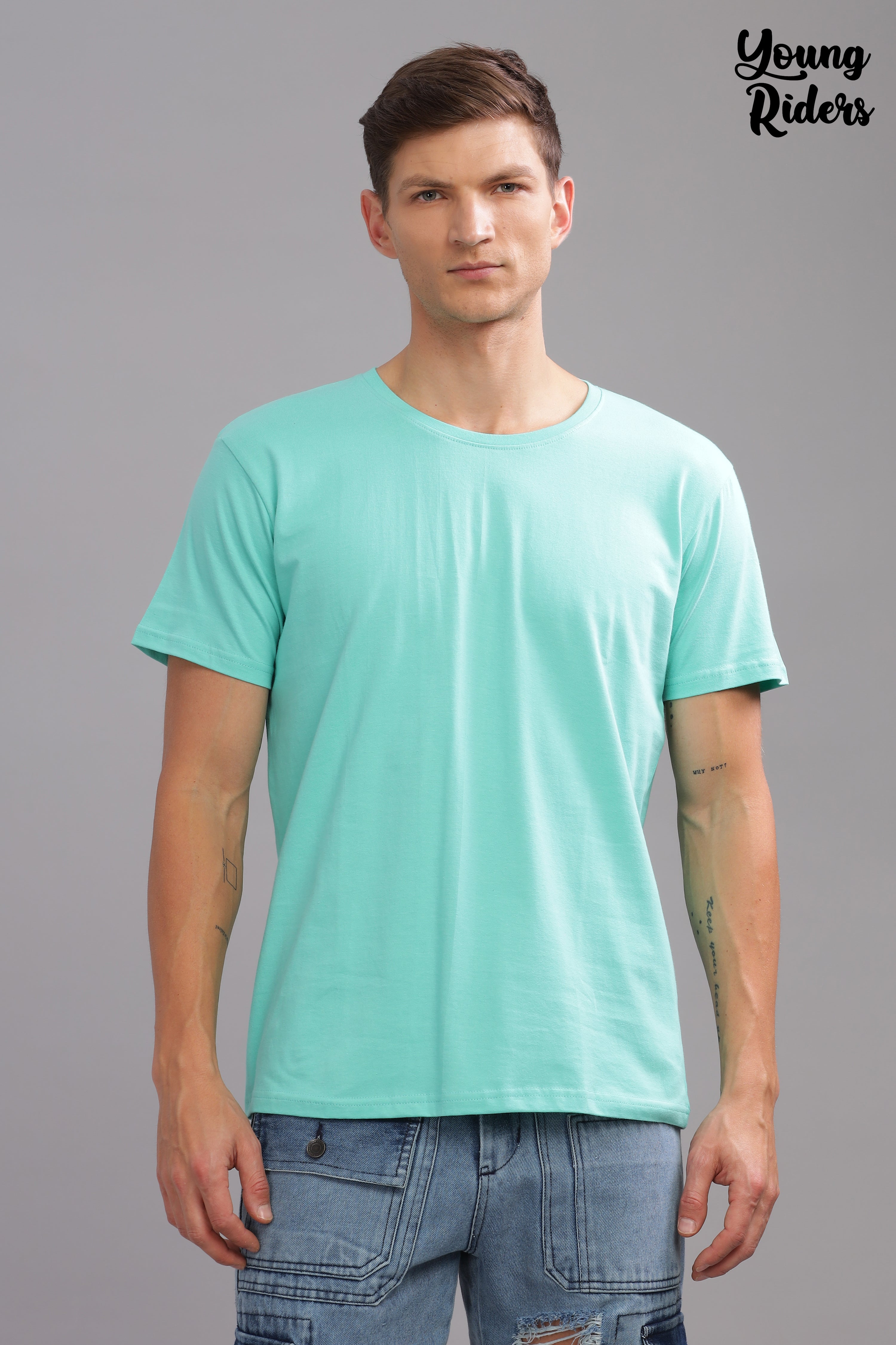 Tiffany Blue Plain Regular T-Shirt