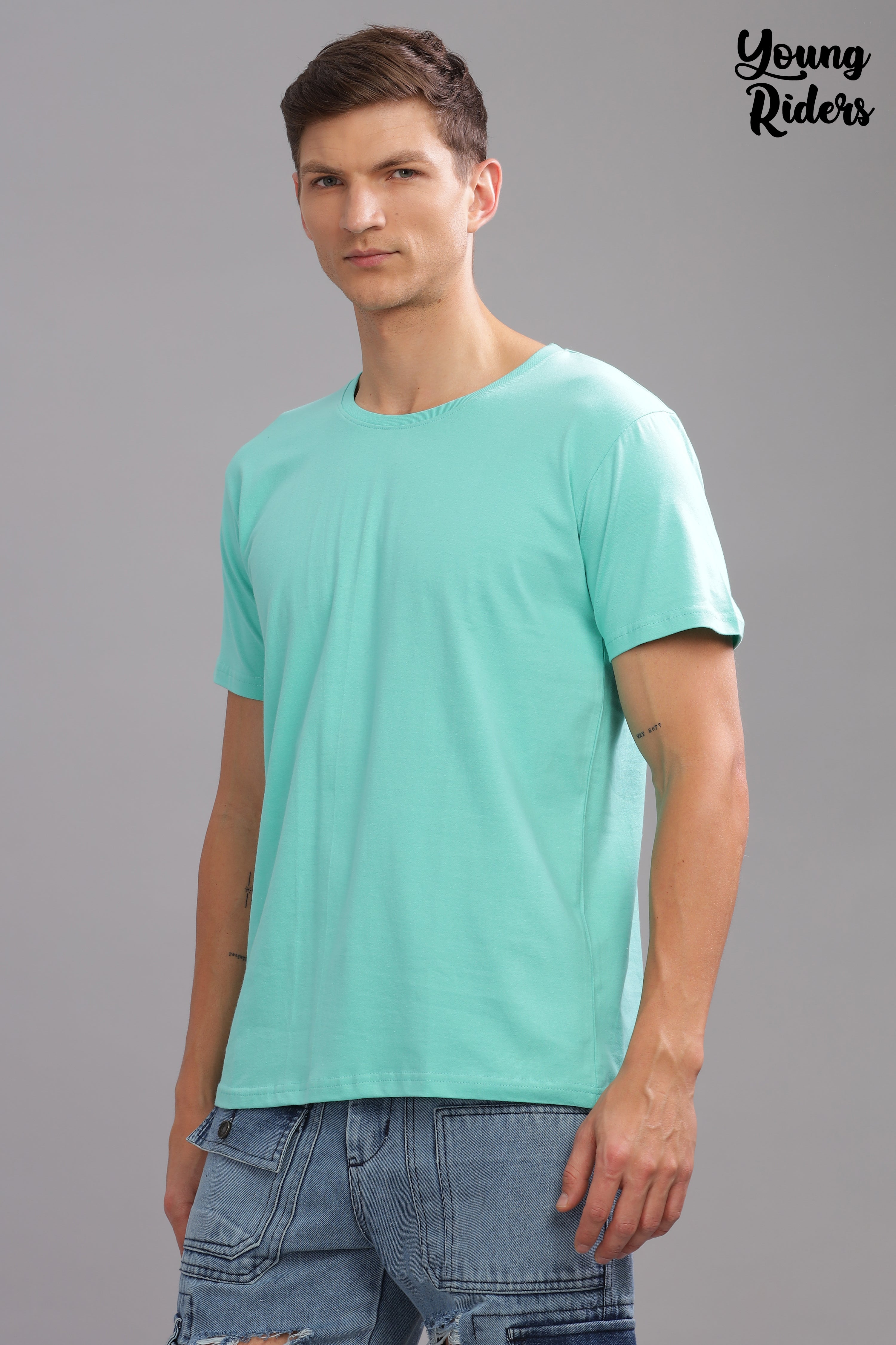 Tiffany Blue Plain Regular T-Shirt