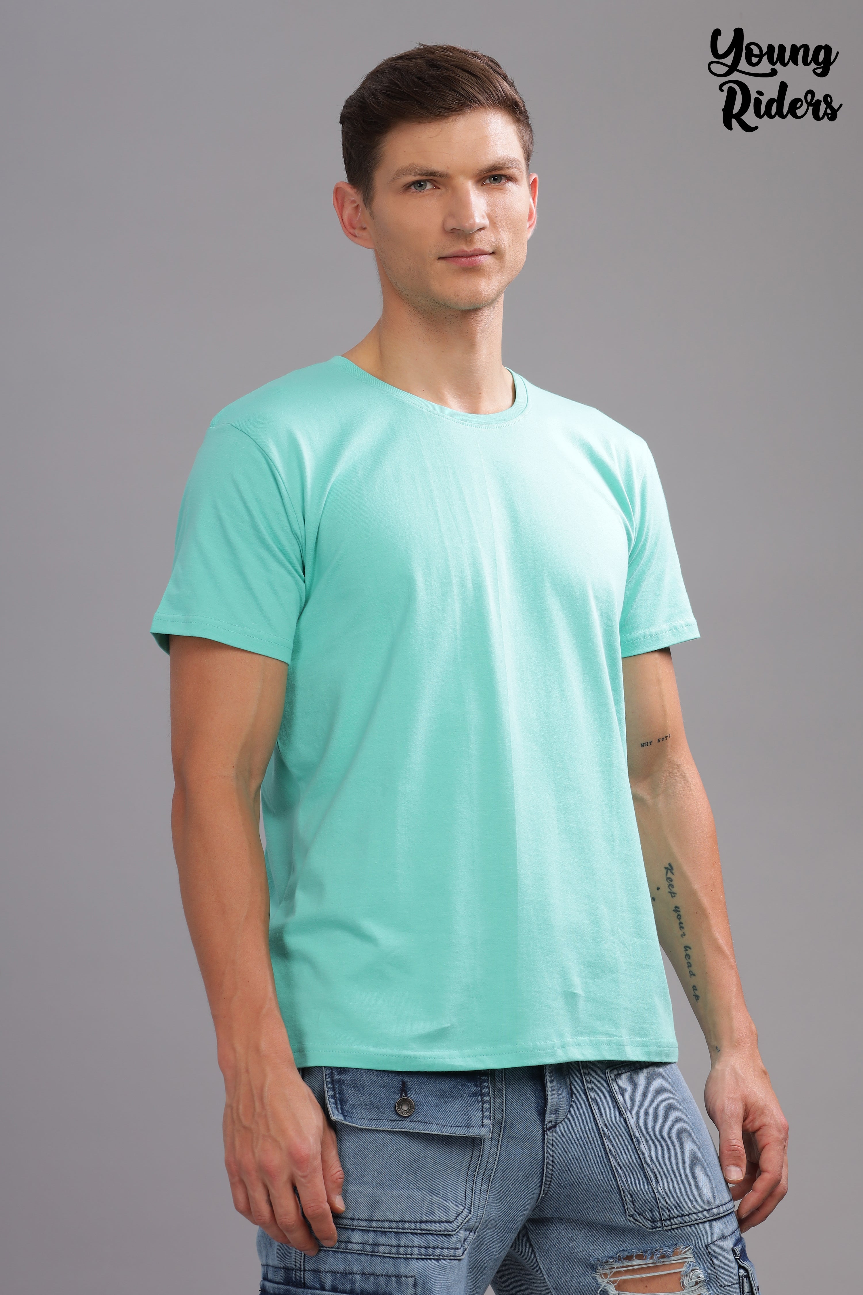 Tiffany Blue Plain Regular T-Shirt