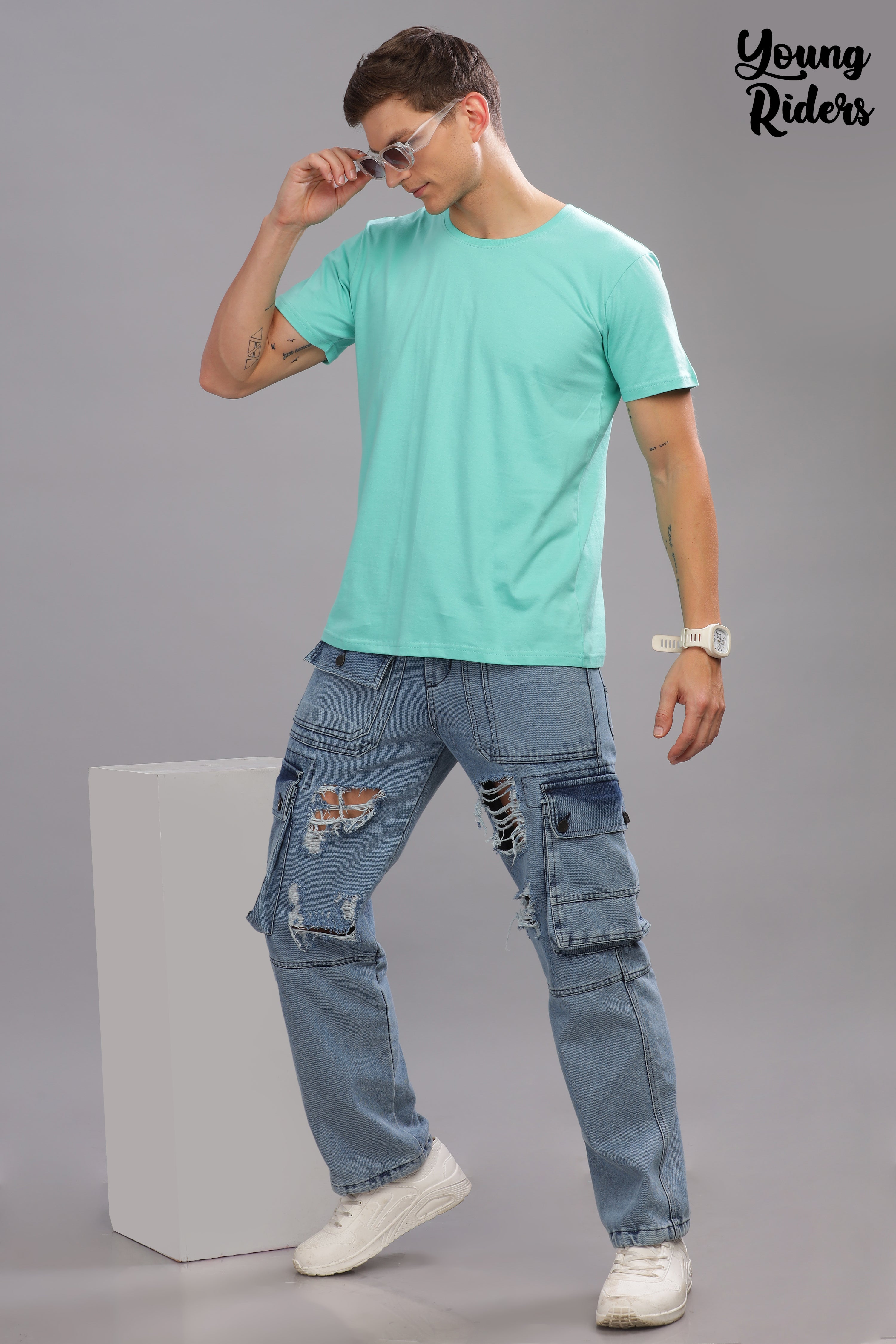 Tiffany Blue Plain Regular T-Shirt