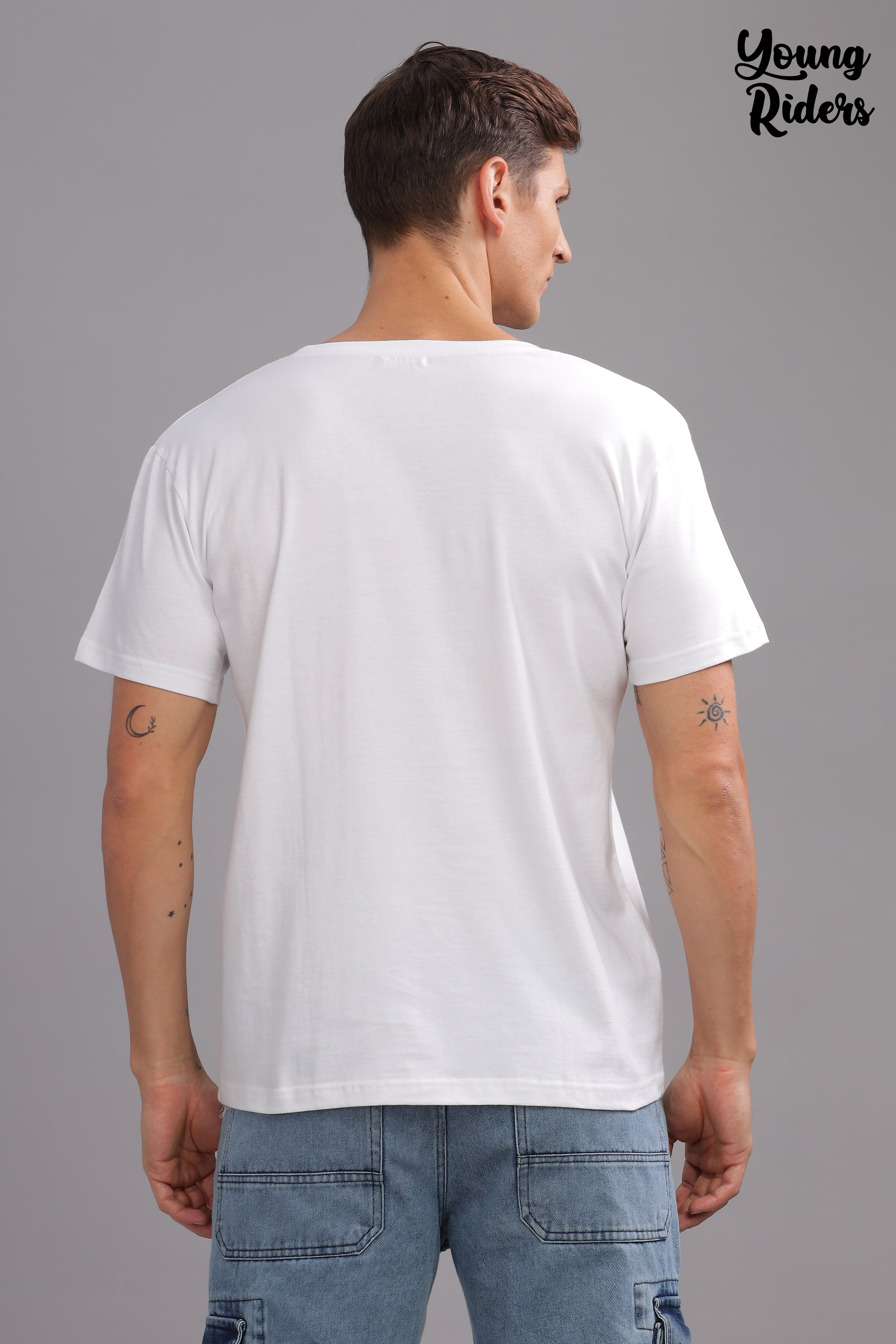 White - Younrider Printed T-shirt