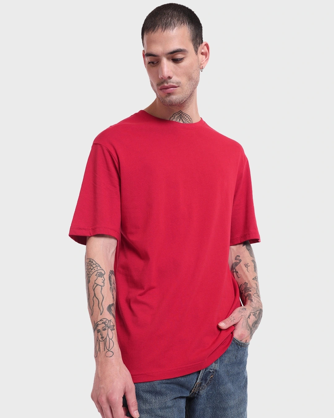 Red Oversize T-Shirt-2