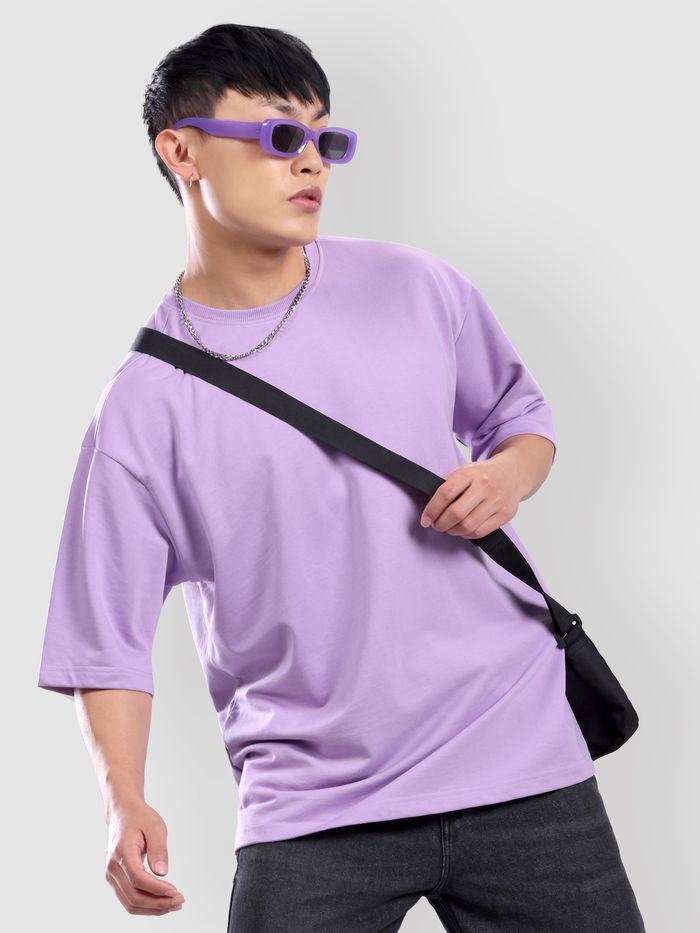 French Lilac Oversize T-Shirt-1