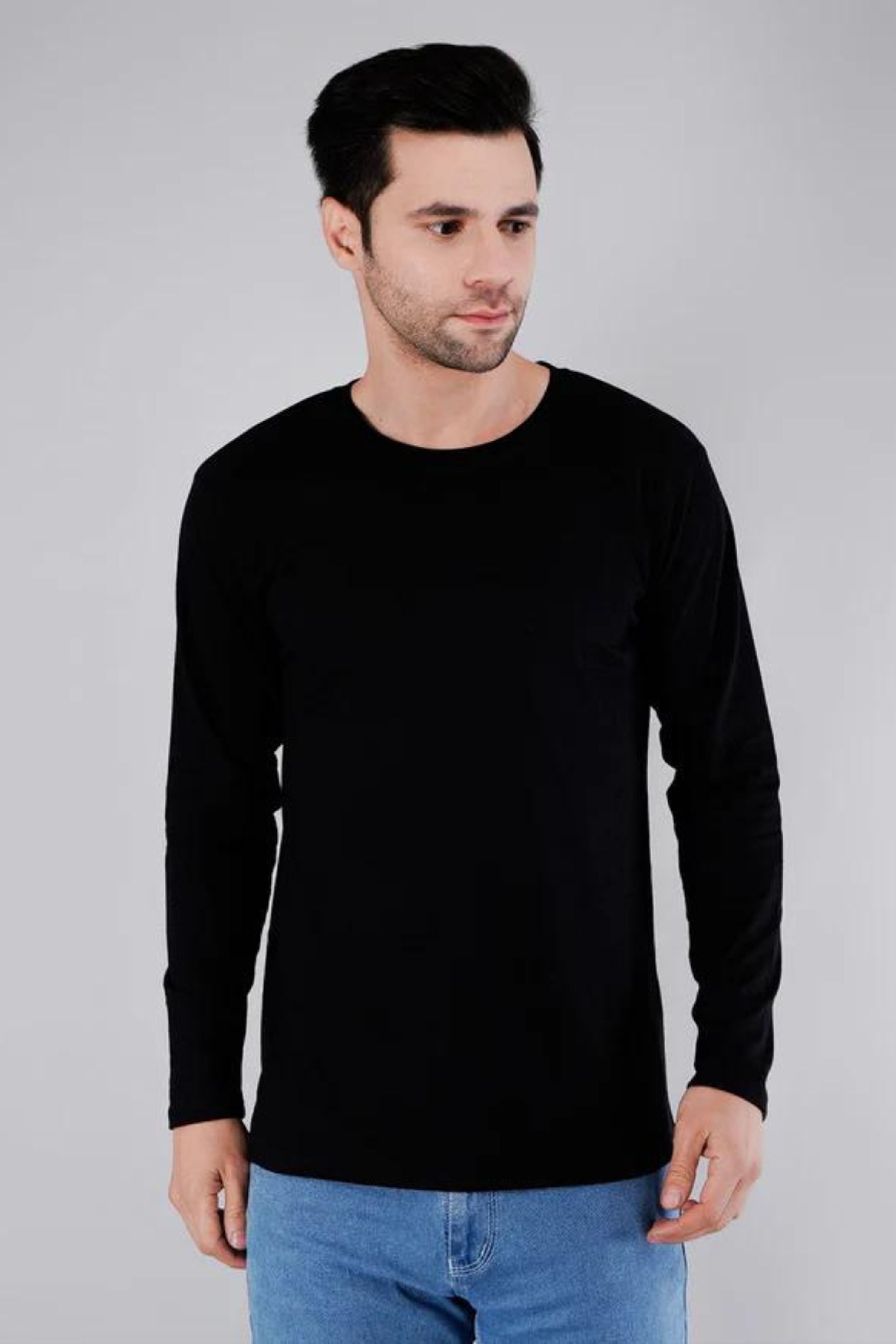 Black Plain t-Shirt-1