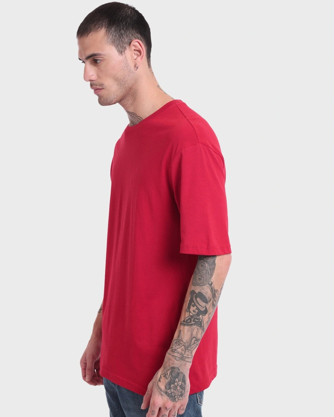 Red Oversize T-Shirt-2