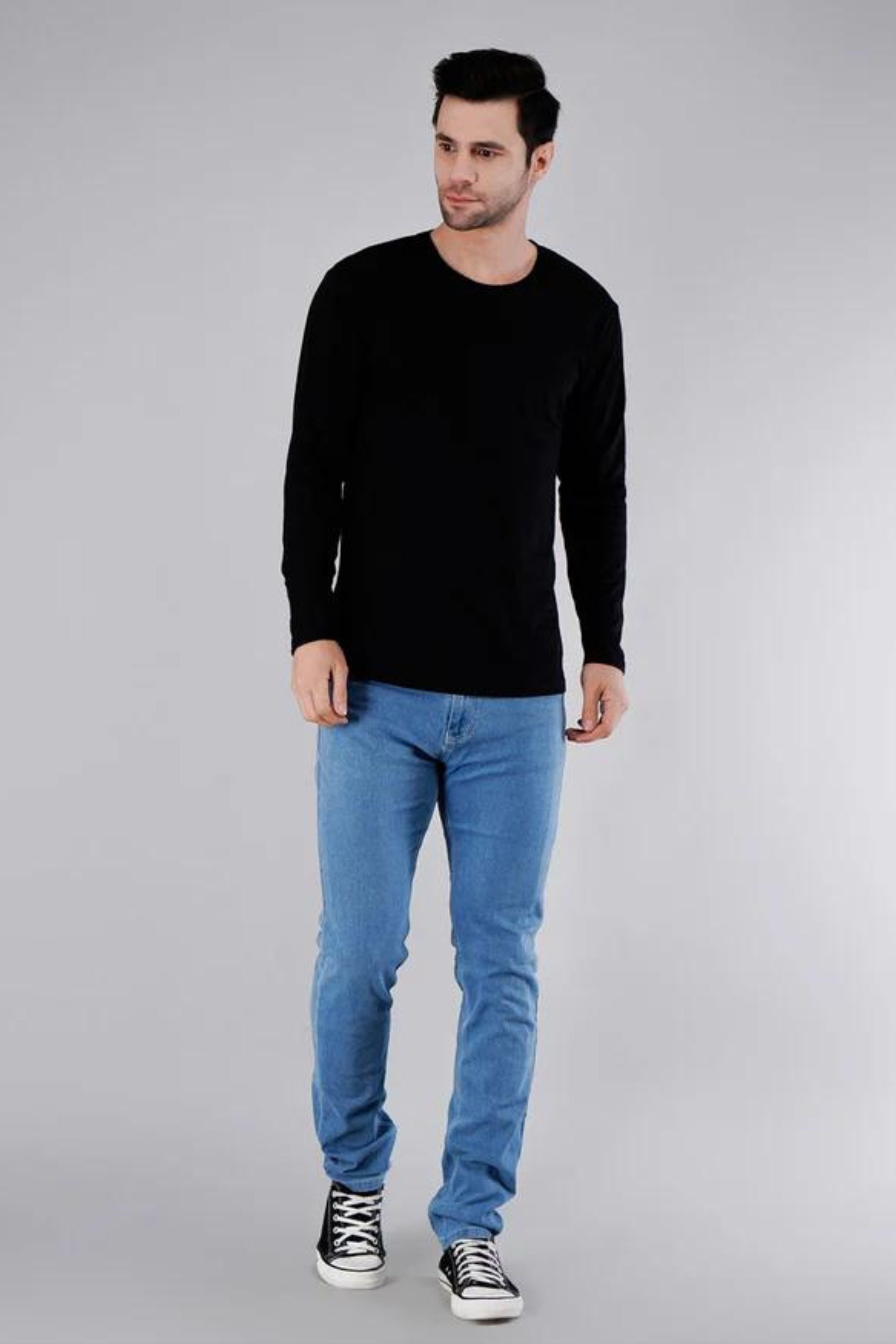 Black Plain t-Shirt-1