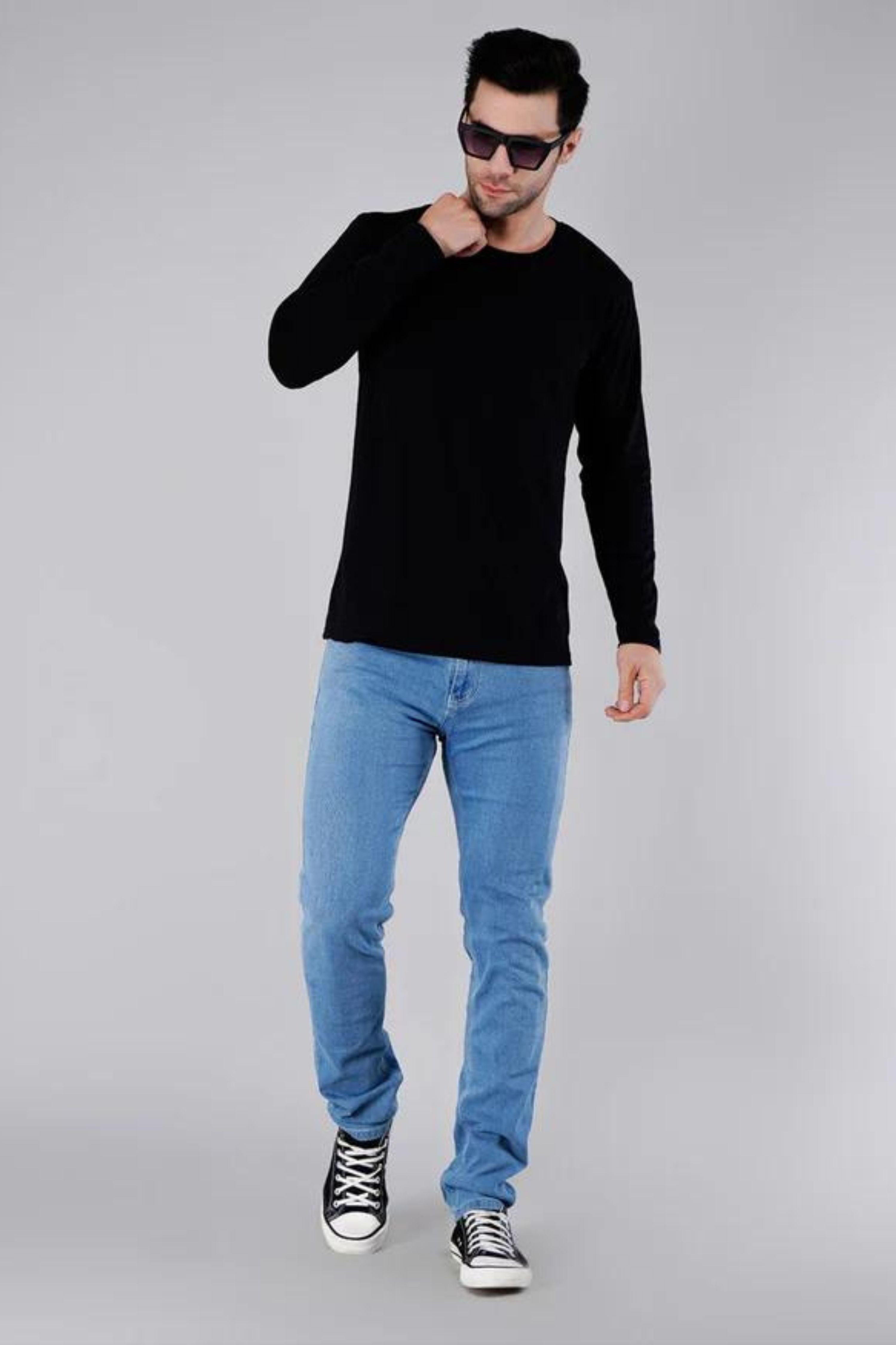 Black Plain t-Shirt-1