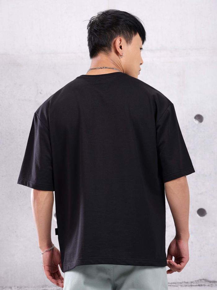 KO Oversized Printed T-shirt-Black