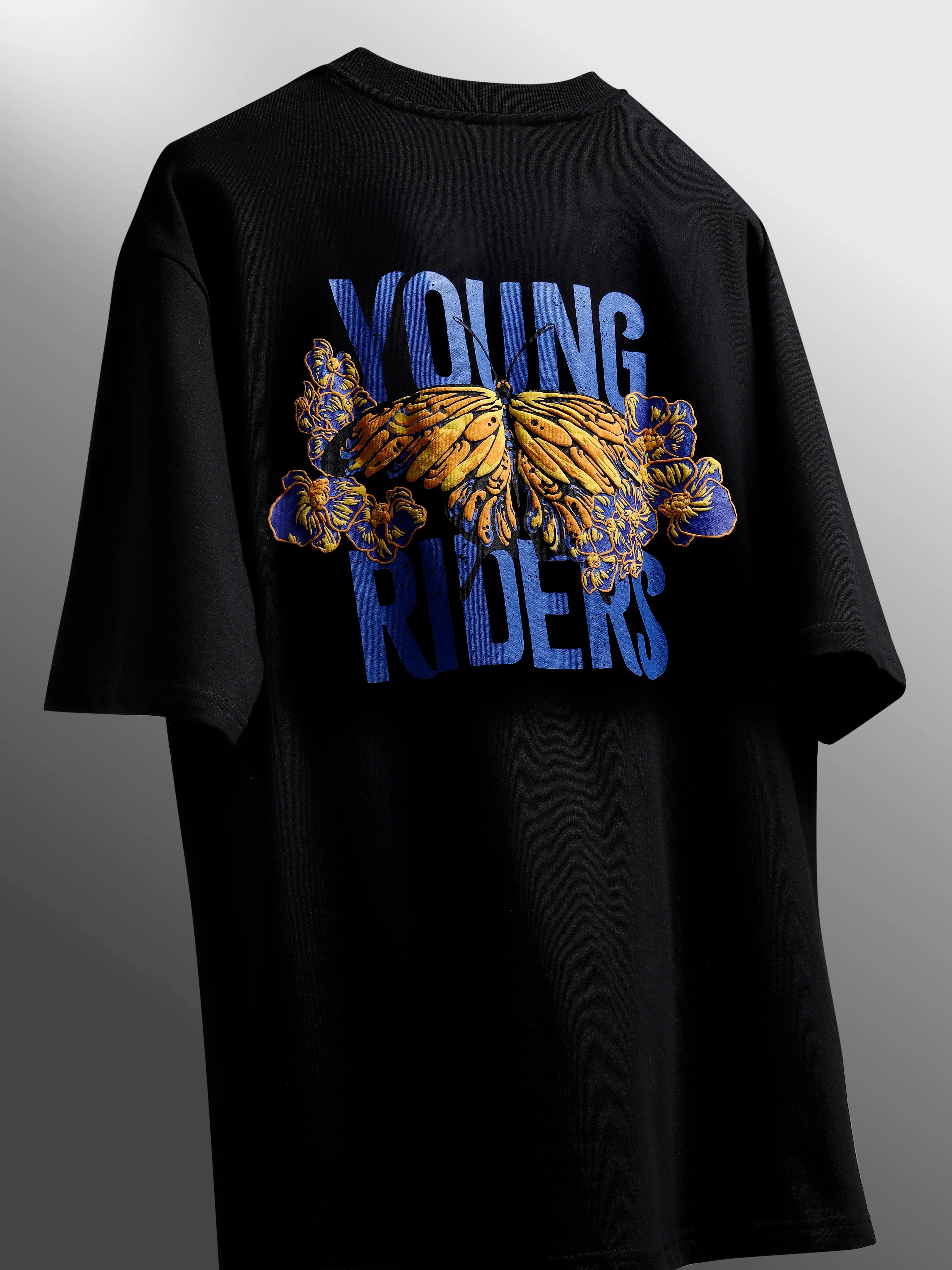 Black Rise & Bloom – Oversized Unisex T Shirt