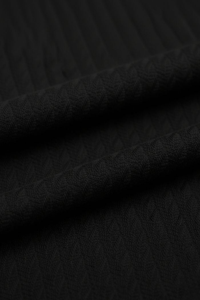Black Zipper Polo T-shirt for Men