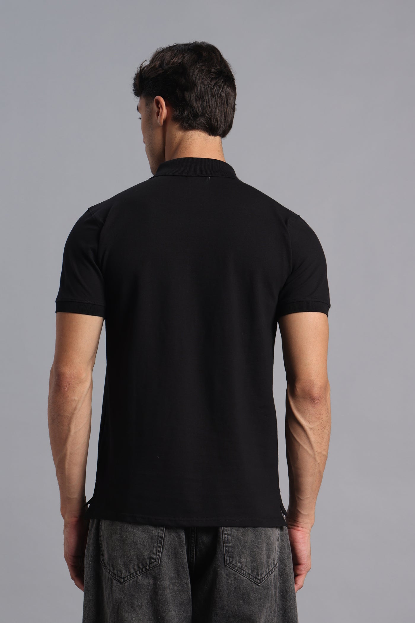 Black Zipper Polo – Matty Lycra