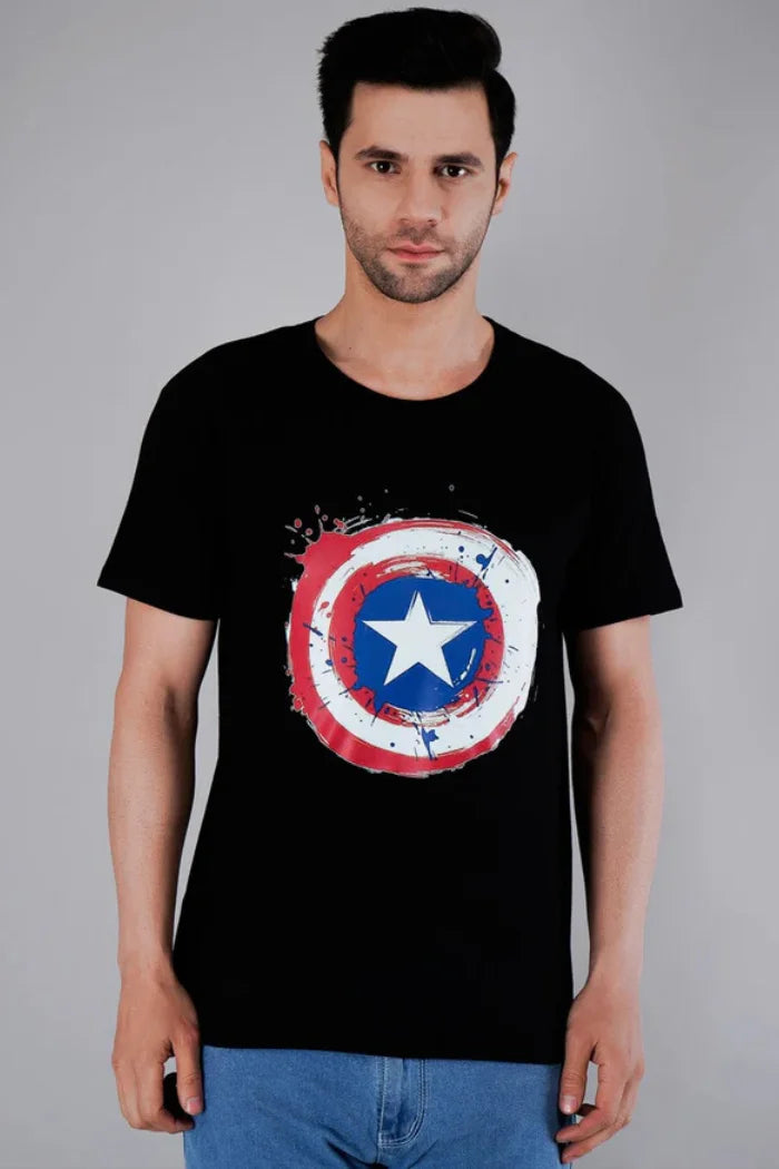 Captain America Printed T-shirt