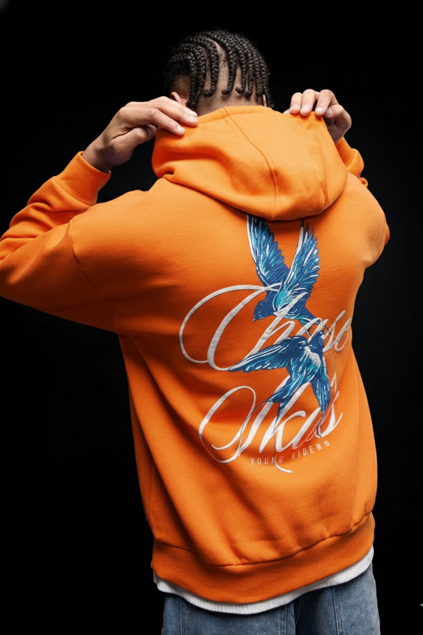 Chase Skies Hoodie for Men - Orange