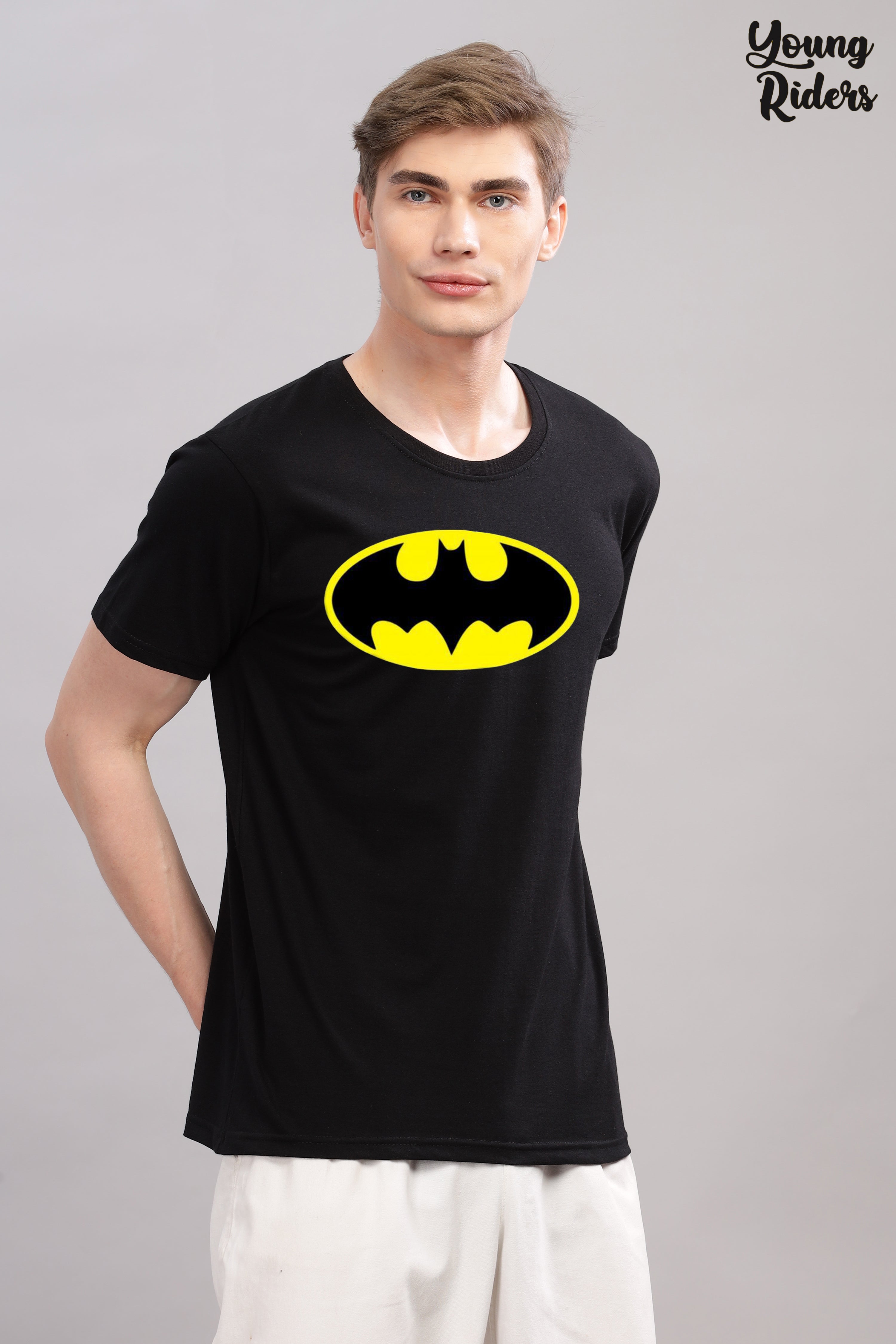 Batman Logo Printed T-Shirt_Black