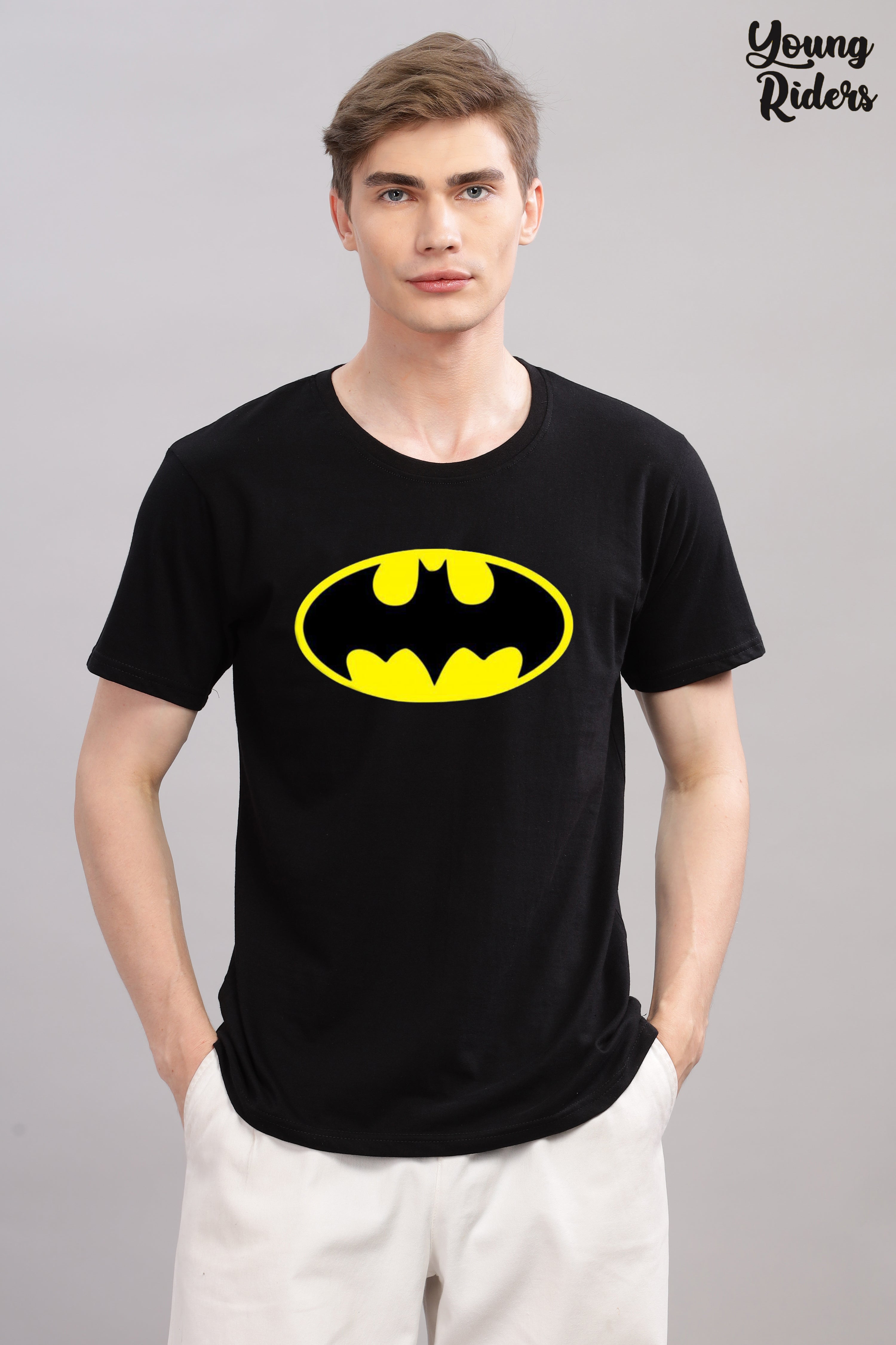 Batman Logo Printed T-Shirt_Black