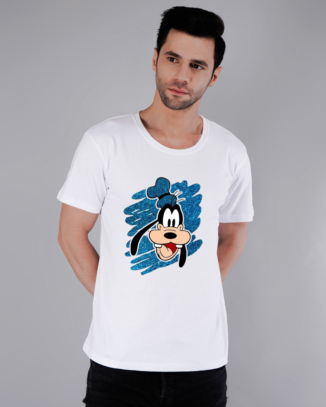 Goofy Printed T-Shirt-White