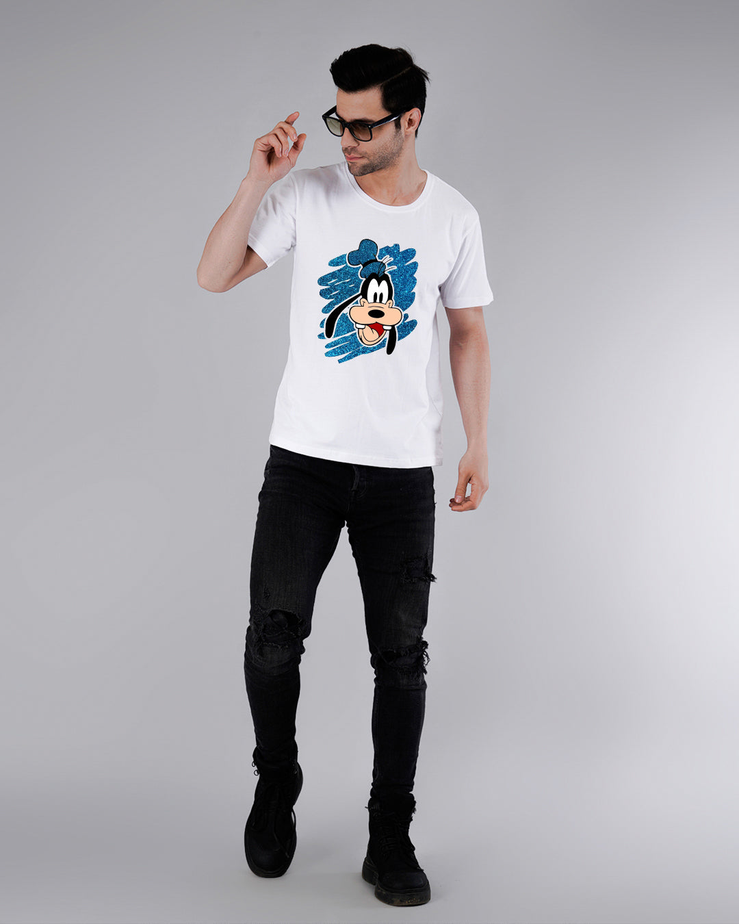 Goofy Printed T-Shirt-White