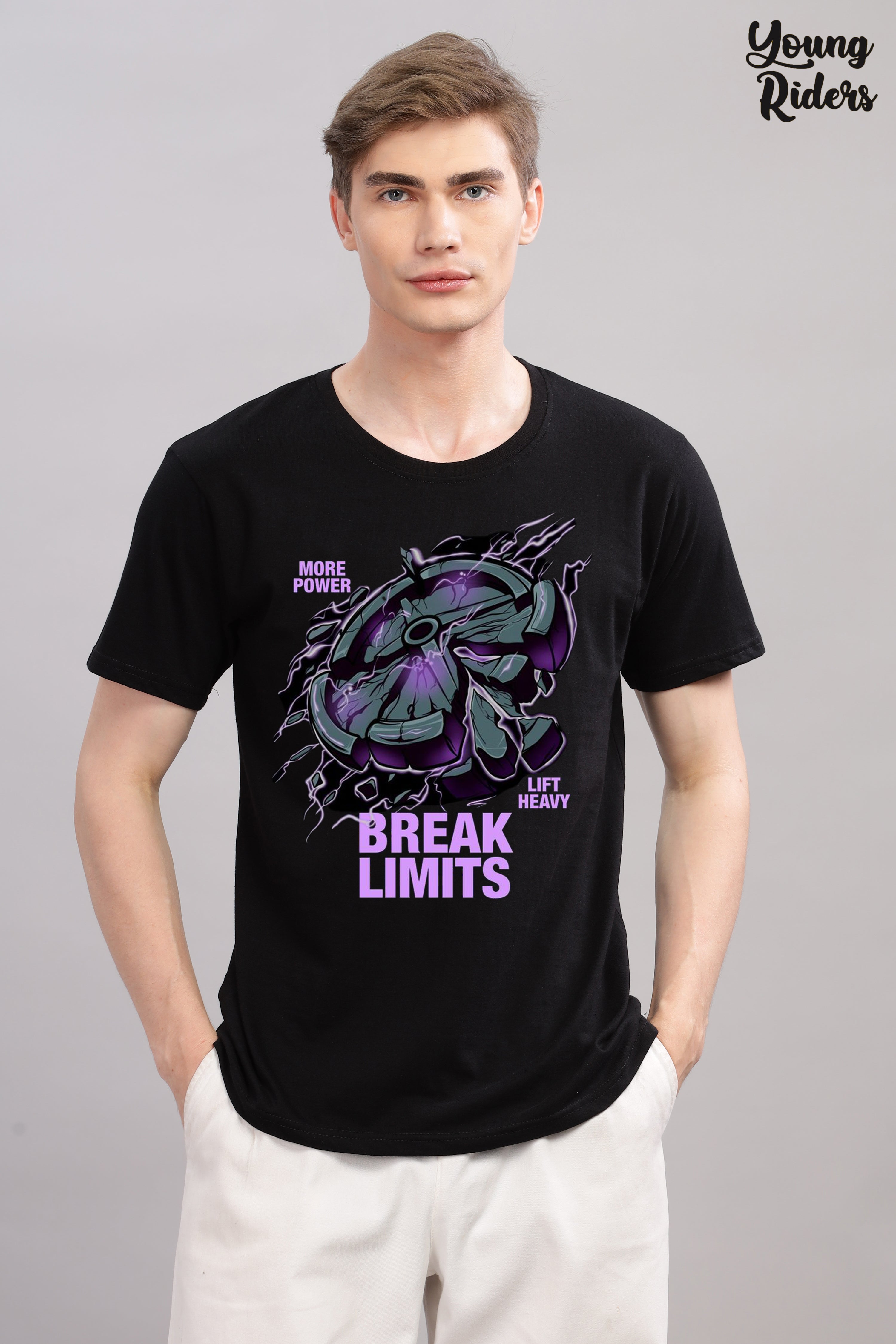 Break Limits Printed T-Shirt-Black