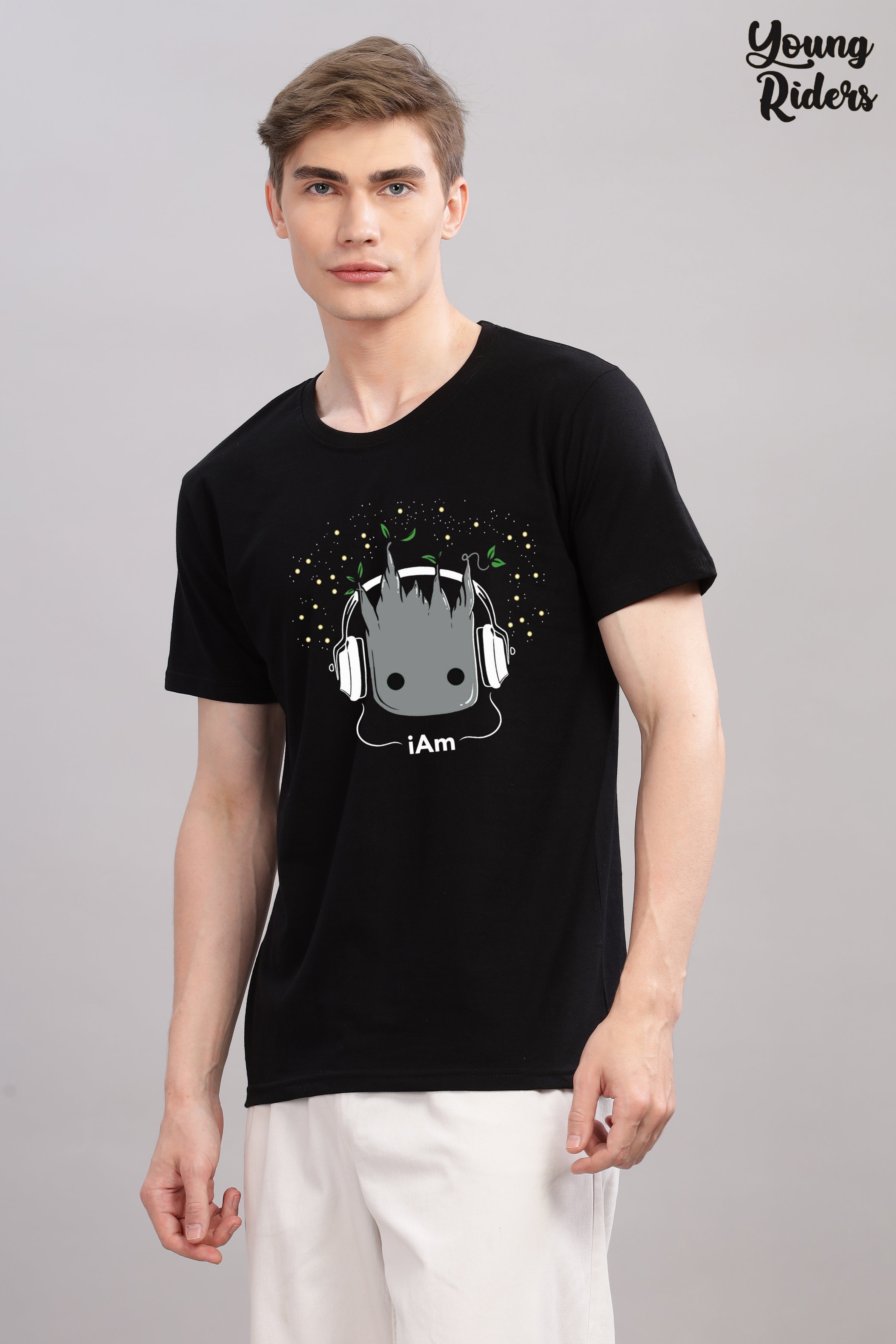 I'm Groot Printed T-Shirt-Black