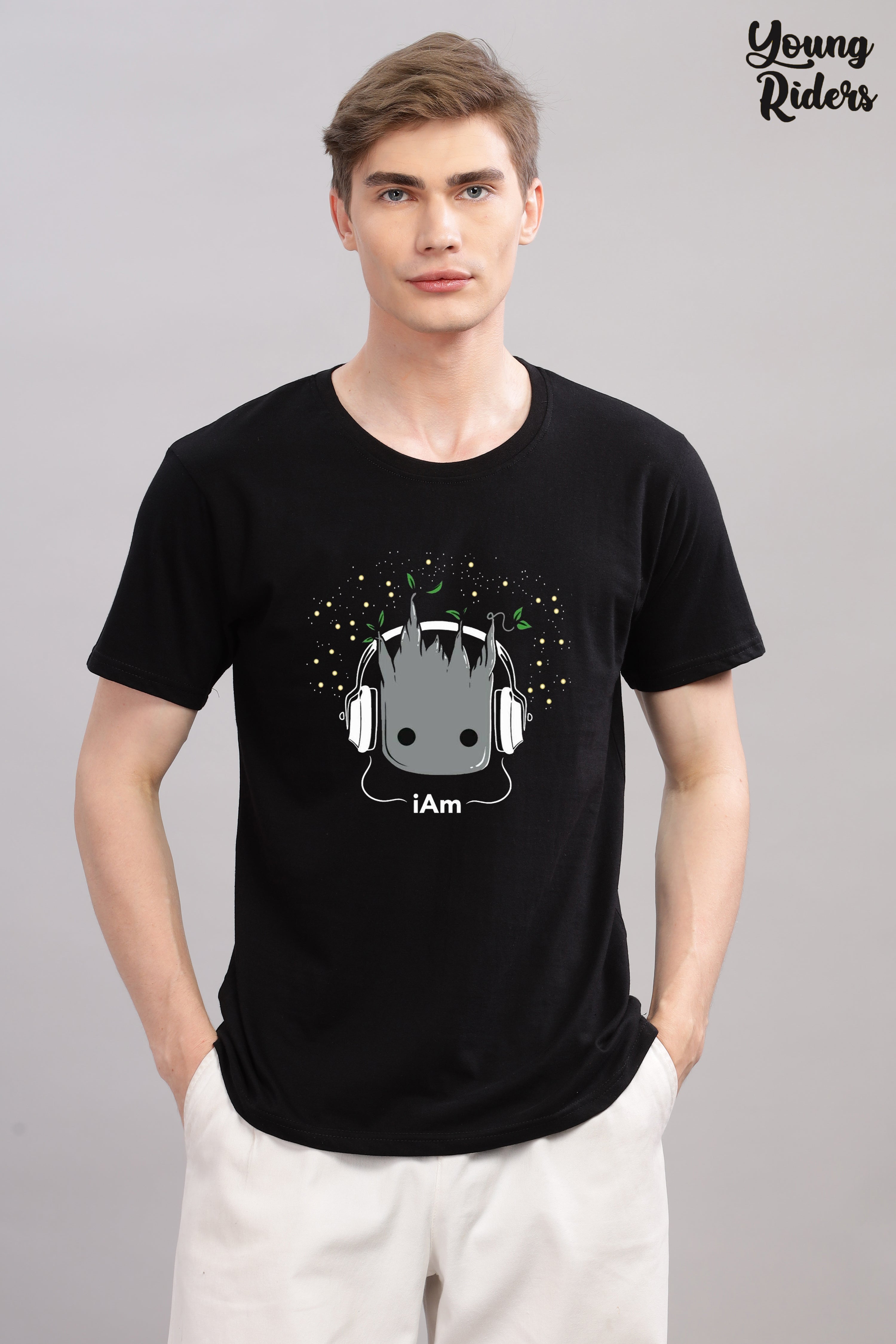 I'm Groot Printed T-Shirt-Black