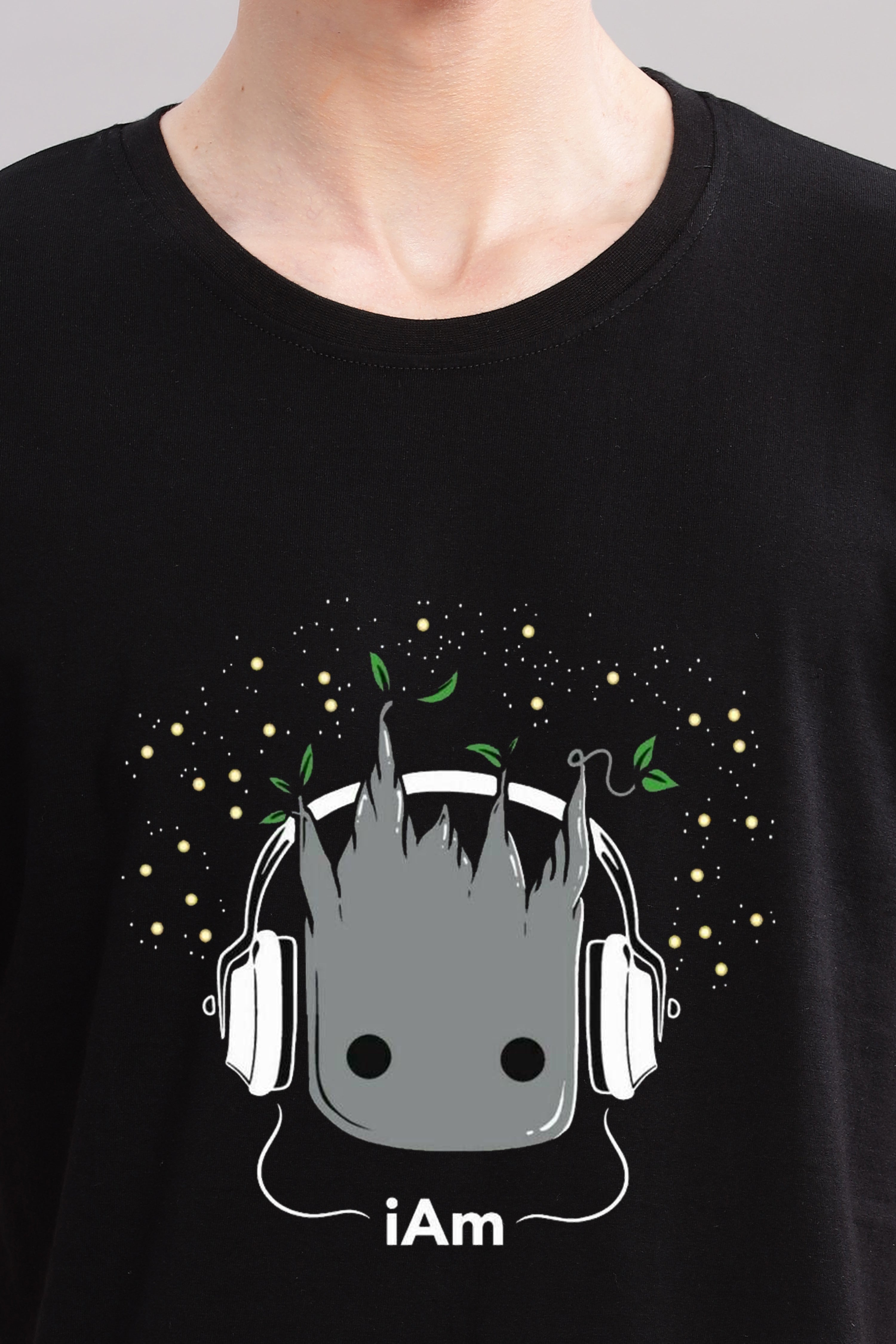 I'm Groot Printed T-Shirt-Black