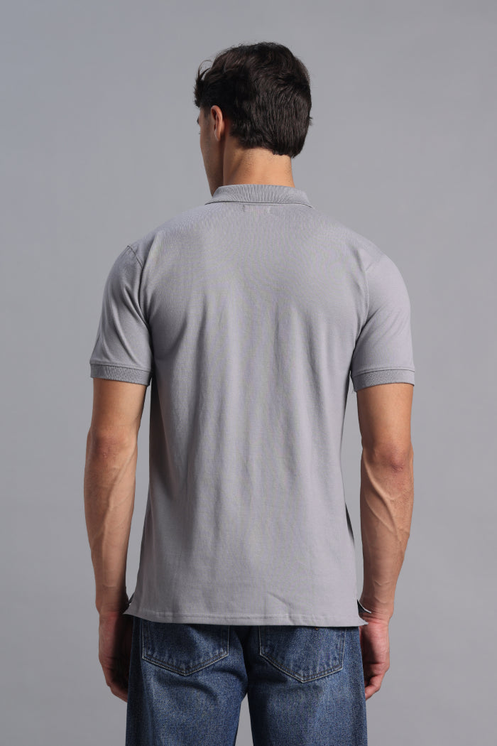 Dark Grey Polo T-shirt for Men