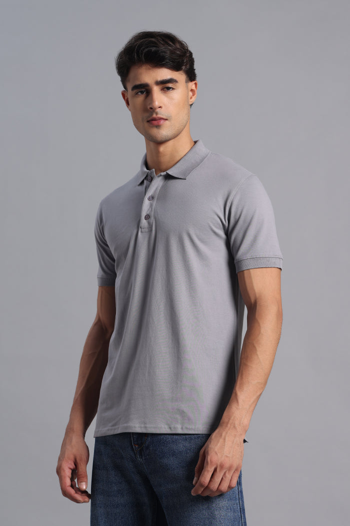 Dark Grey Polo T-shirt for Men