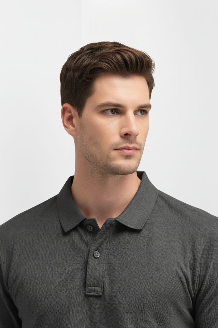 Dark Grey Polo T-shirt