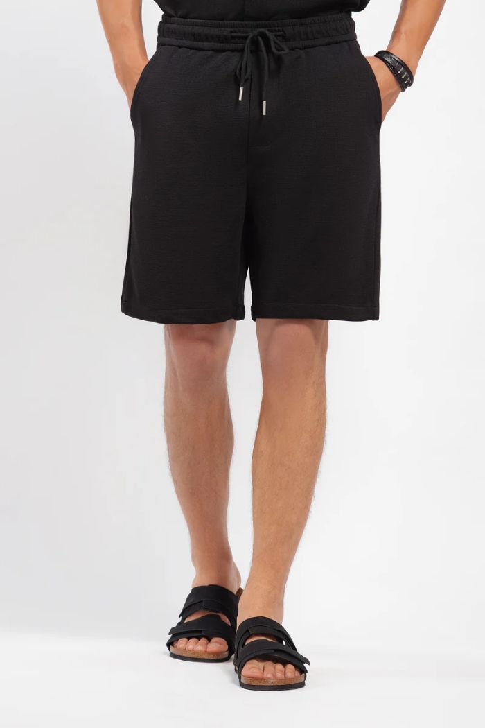 Men’s Black Cotton Shorts