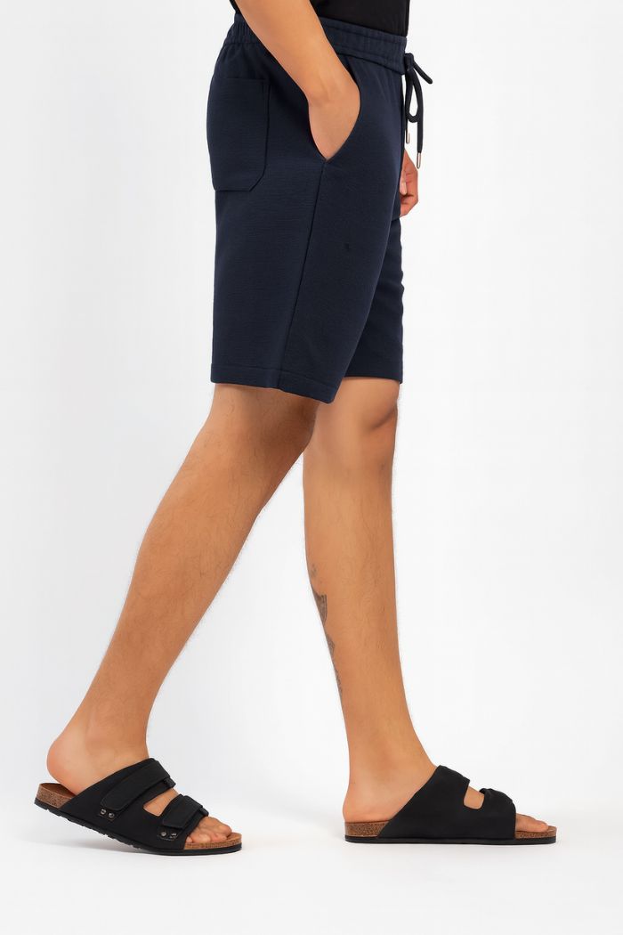 Men’s Navy Blue Cotton Shorts