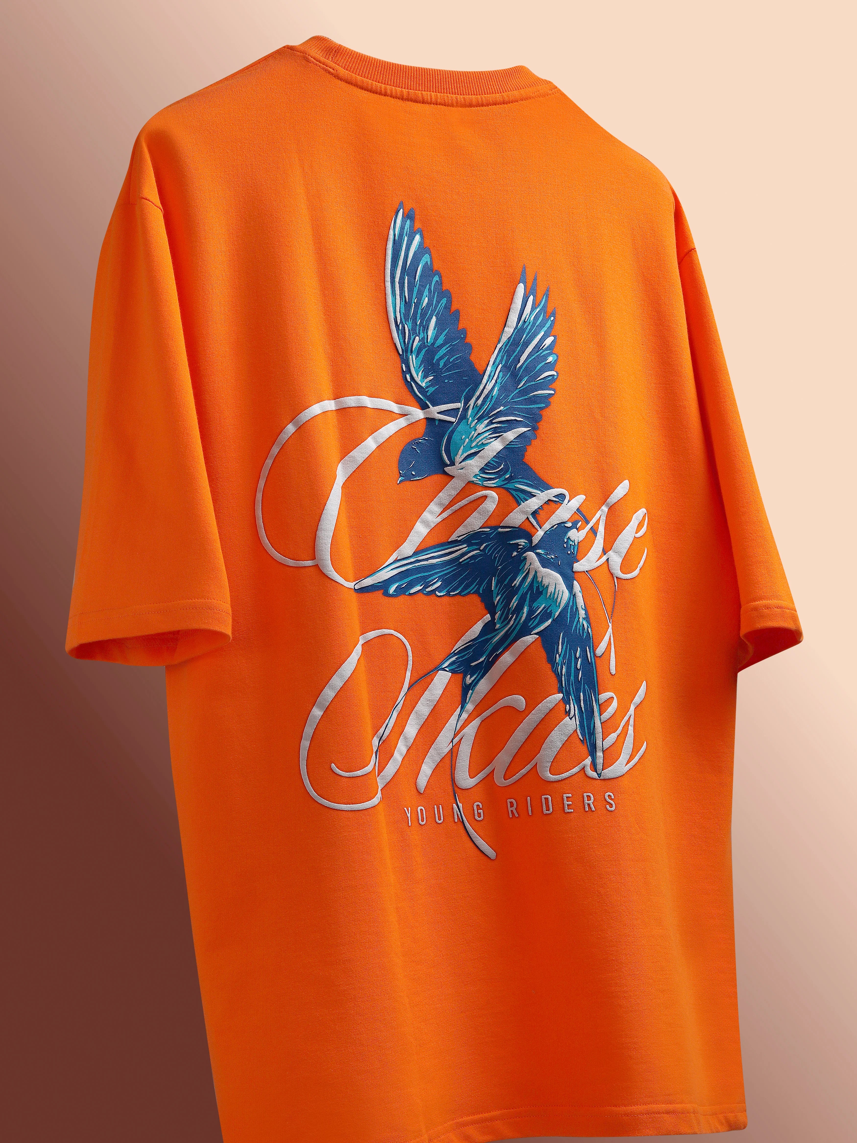 Orange Wings of Rebellion – Oversized Unisex T Shirt