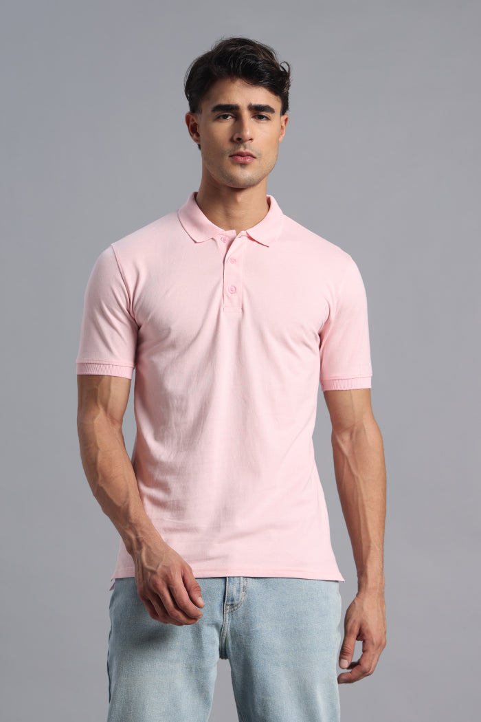 Pink Polo T-shirt for Men