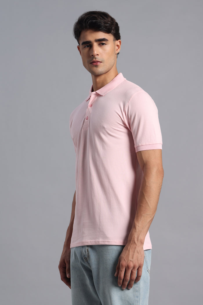 Pink Polo T-shirt for Men