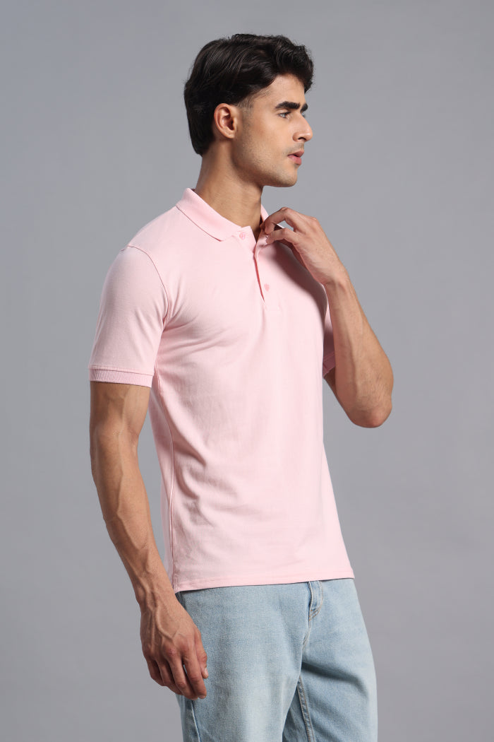 Pink Polo T-shirt for Men