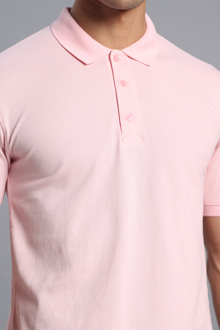 Pink Polo T-shirt for Men