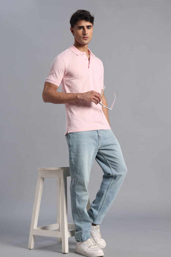 Pink Polo T-shirt for Men