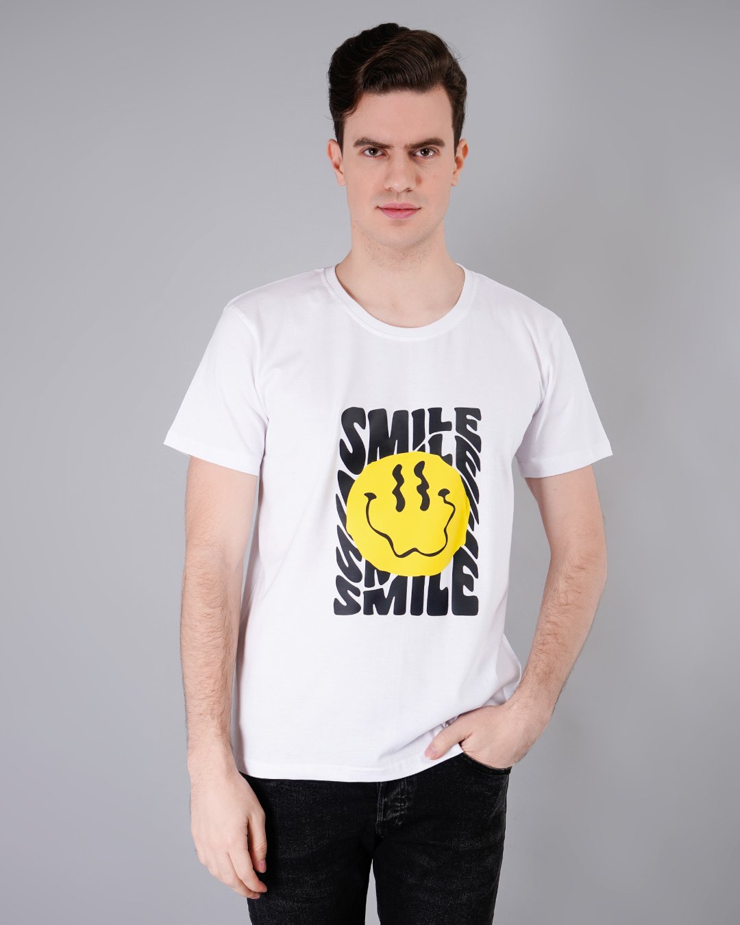 Smiling Face Printed T-shirt