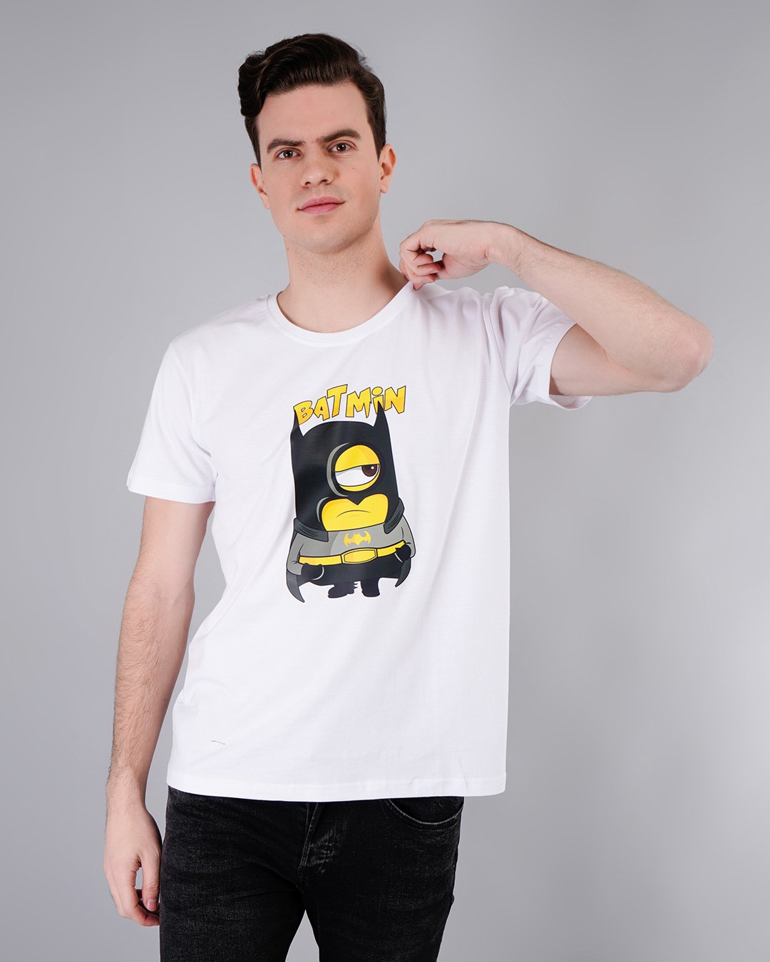 Funny Minion Batman Printed T-Shirt