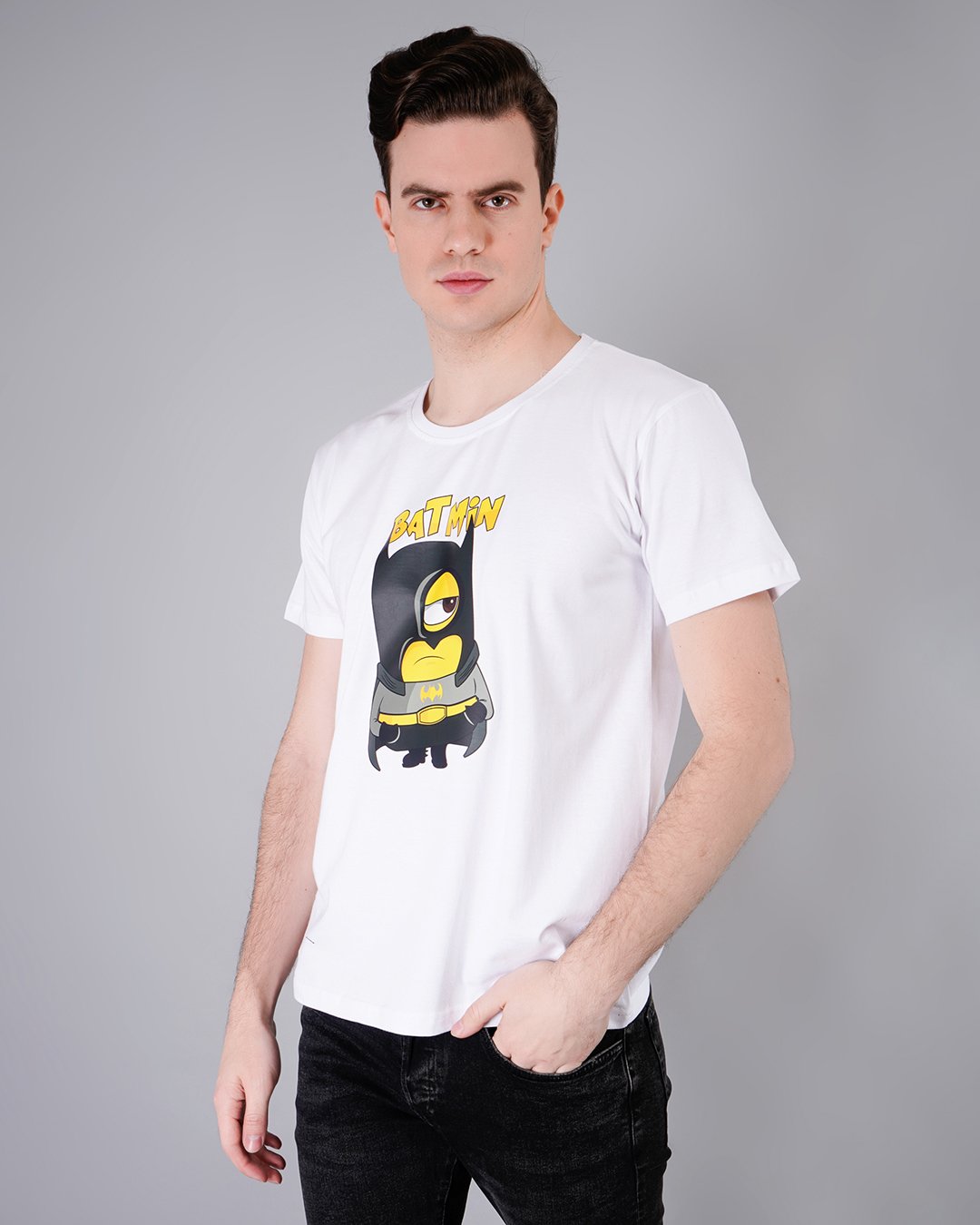 Funny Minion Batman Printed T-Shirt