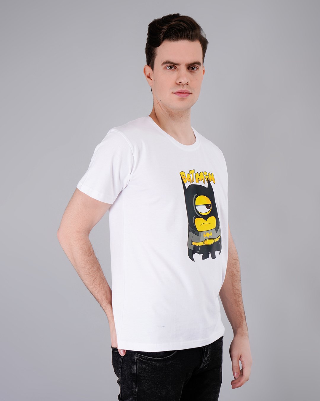 Funny Minion Batman Printed T-Shirt