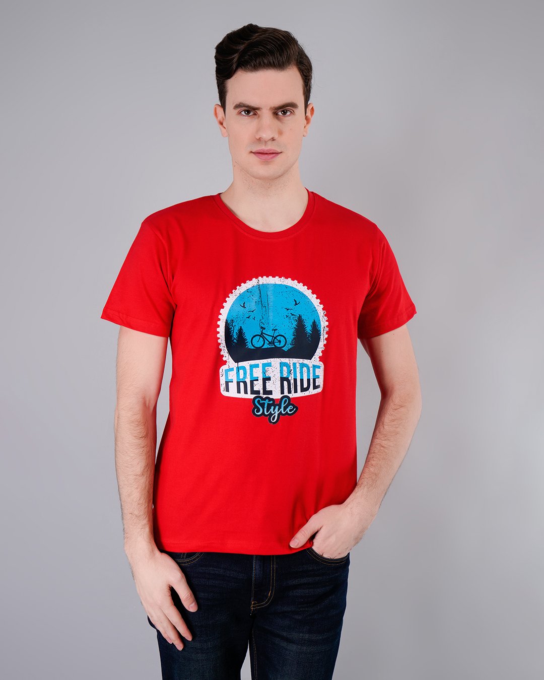 Free Ride Style Printed T-Shirt