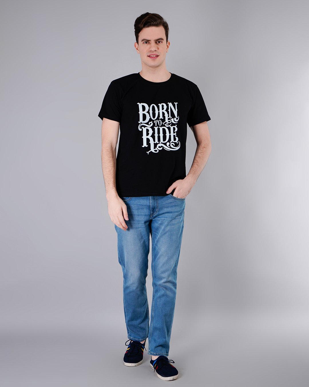 Born To Ride Printed T-Shirt-2