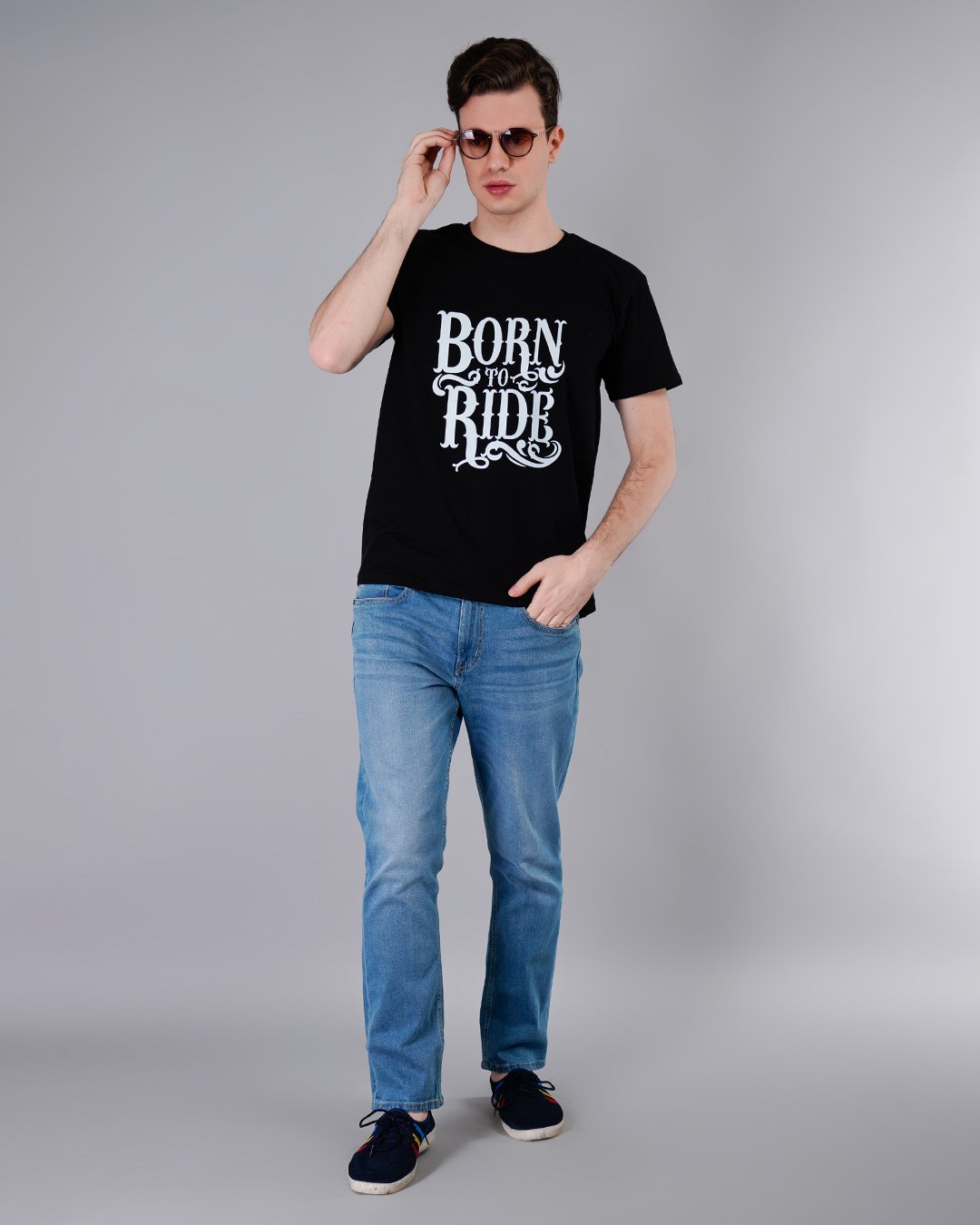 Born To Ride Printed T-Shirt-2