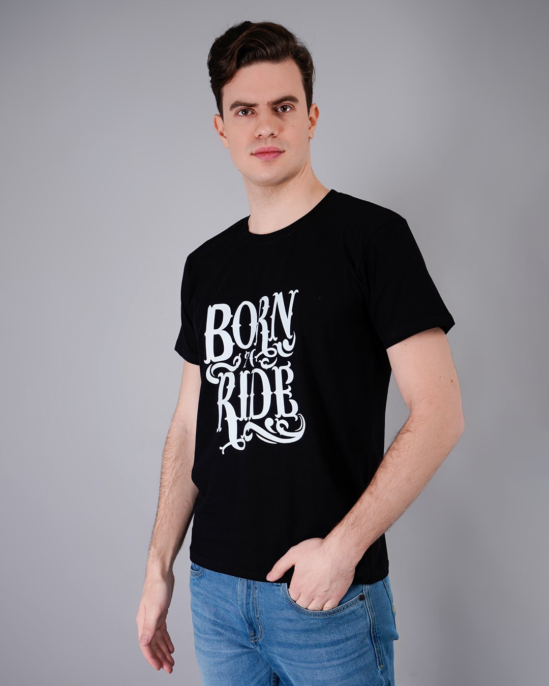 Born To Ride Printed T-Shirt-2