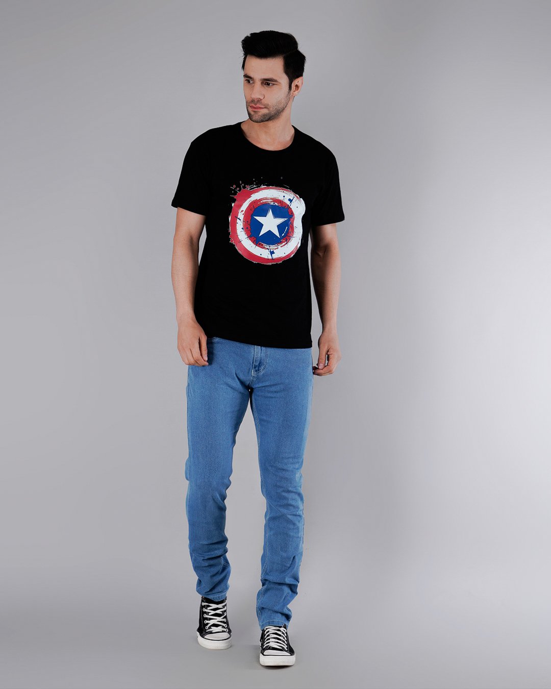 Captain America Printed T-shirt